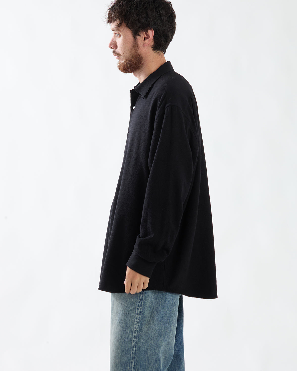 WOOL REGULAR COLLAR SHIRT