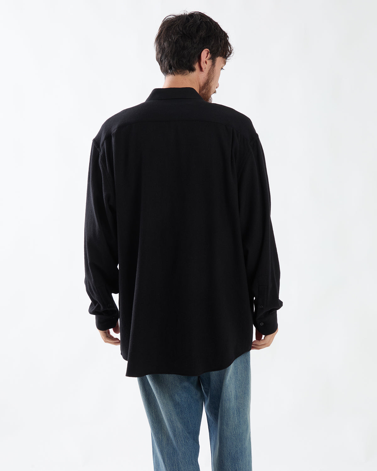 WOOL REGULAR COLLAR SHIRT