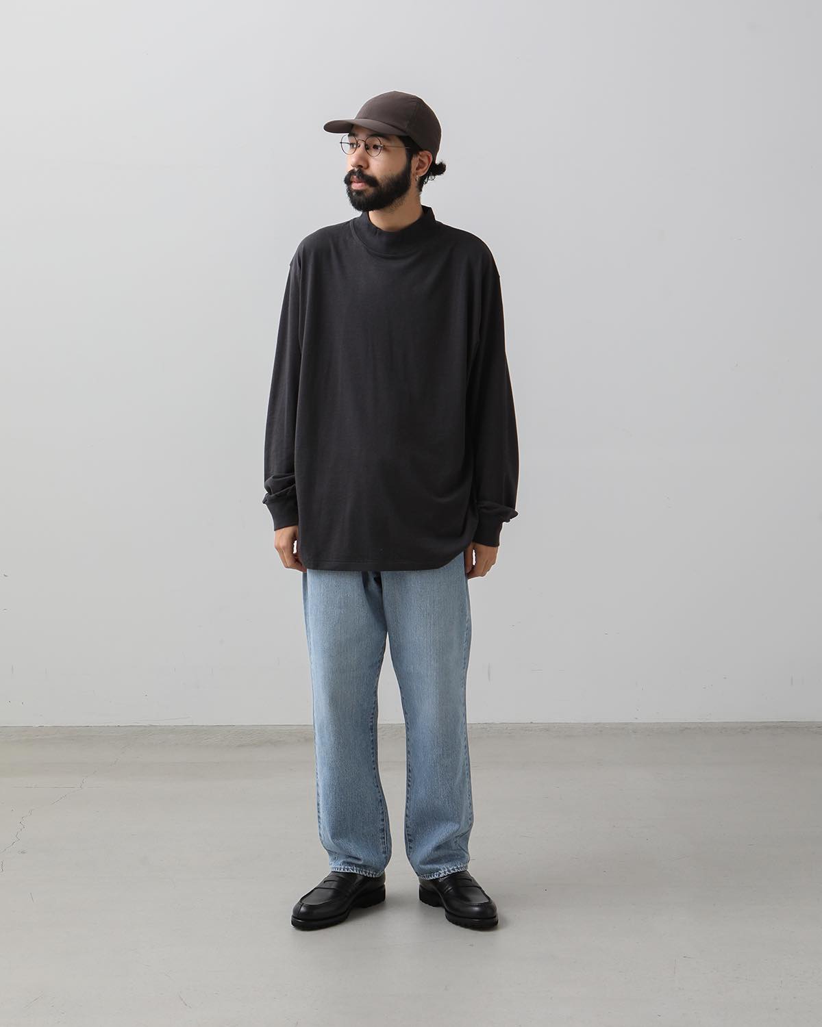 CASHMERE BLEND TURTLE NECK L/S T-SHIRT