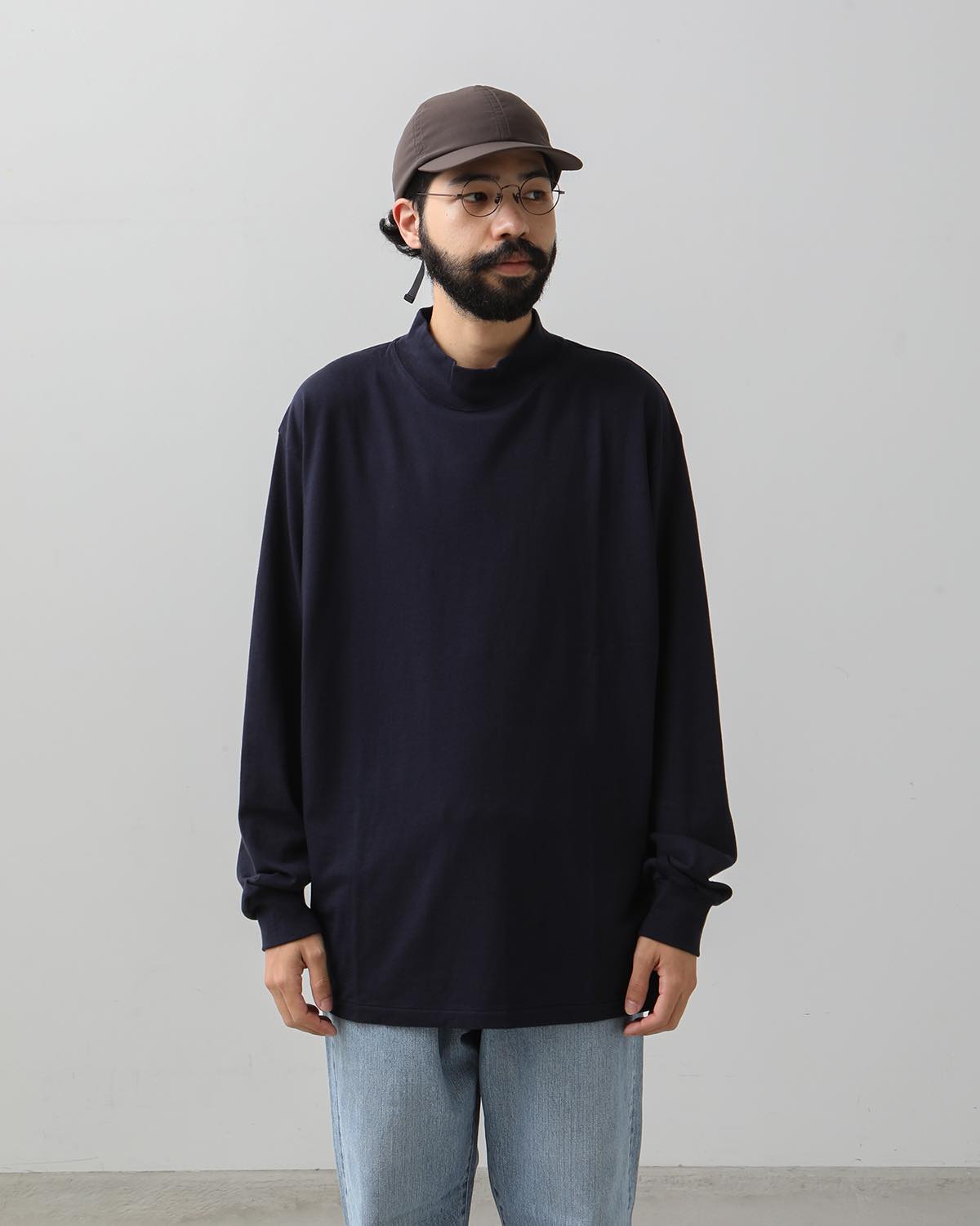 CASHMERE BLEND TURTLE NECK L/S T-SHIRT