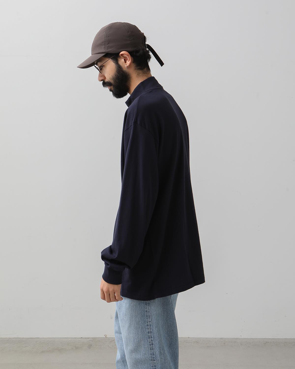 CASHMERE BLEND TURTLE NECK L/S T-SHIRT