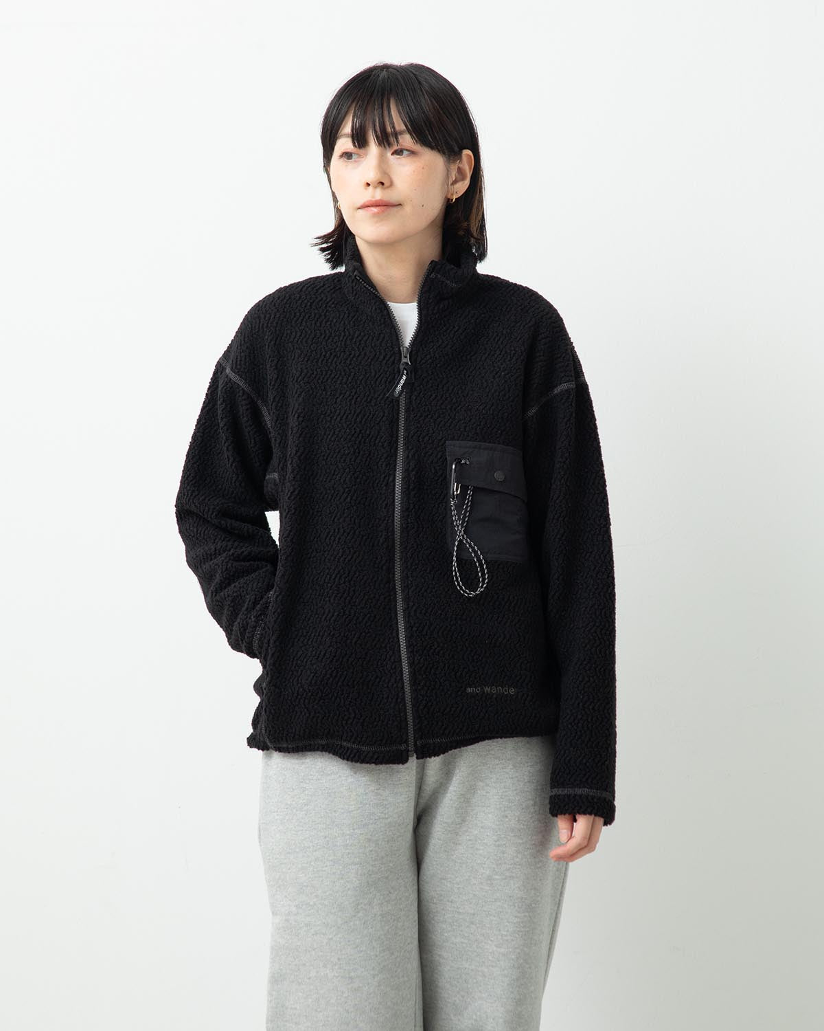 RE WOOL JQ STAND ZIP (WOMEN'S)