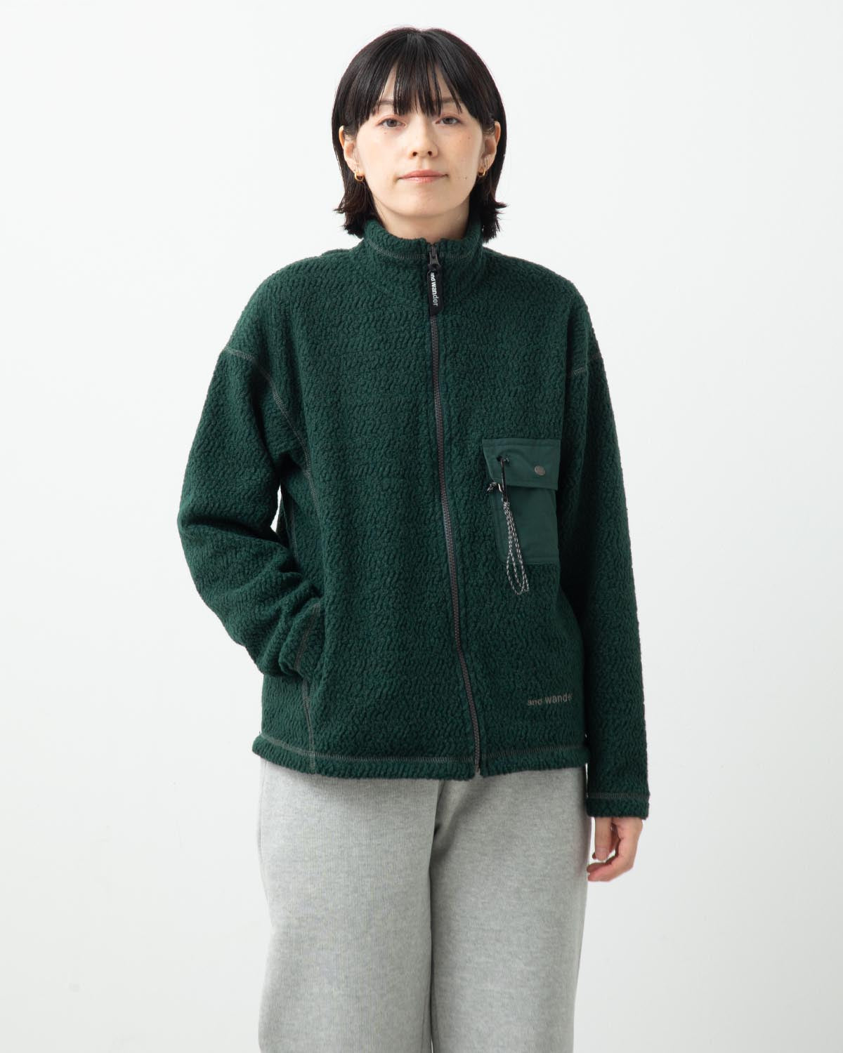 RE WOOL JQ STAND ZIP (WOMEN'S)