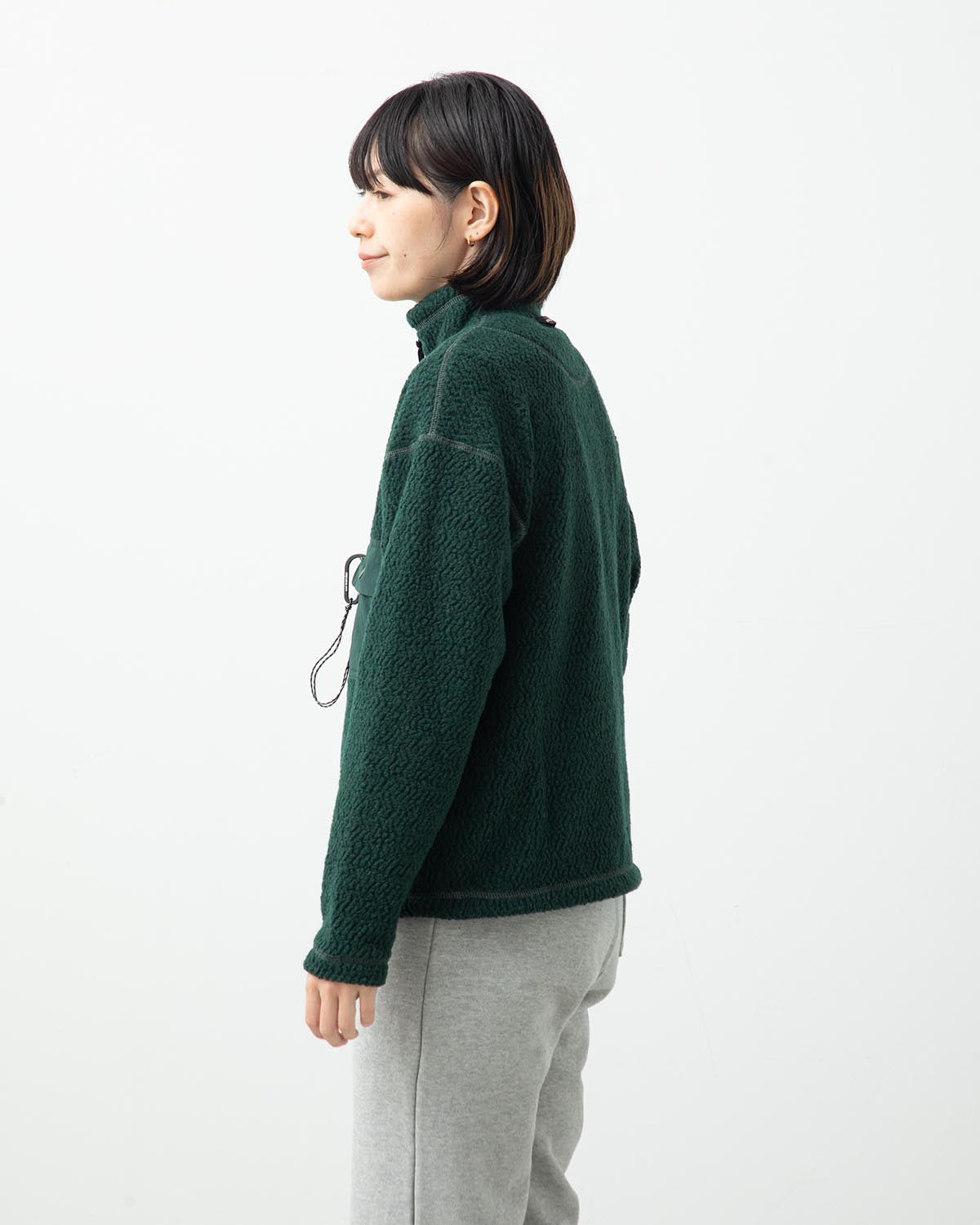 RE WOOL JQ STAND ZIP (WOMEN'S)