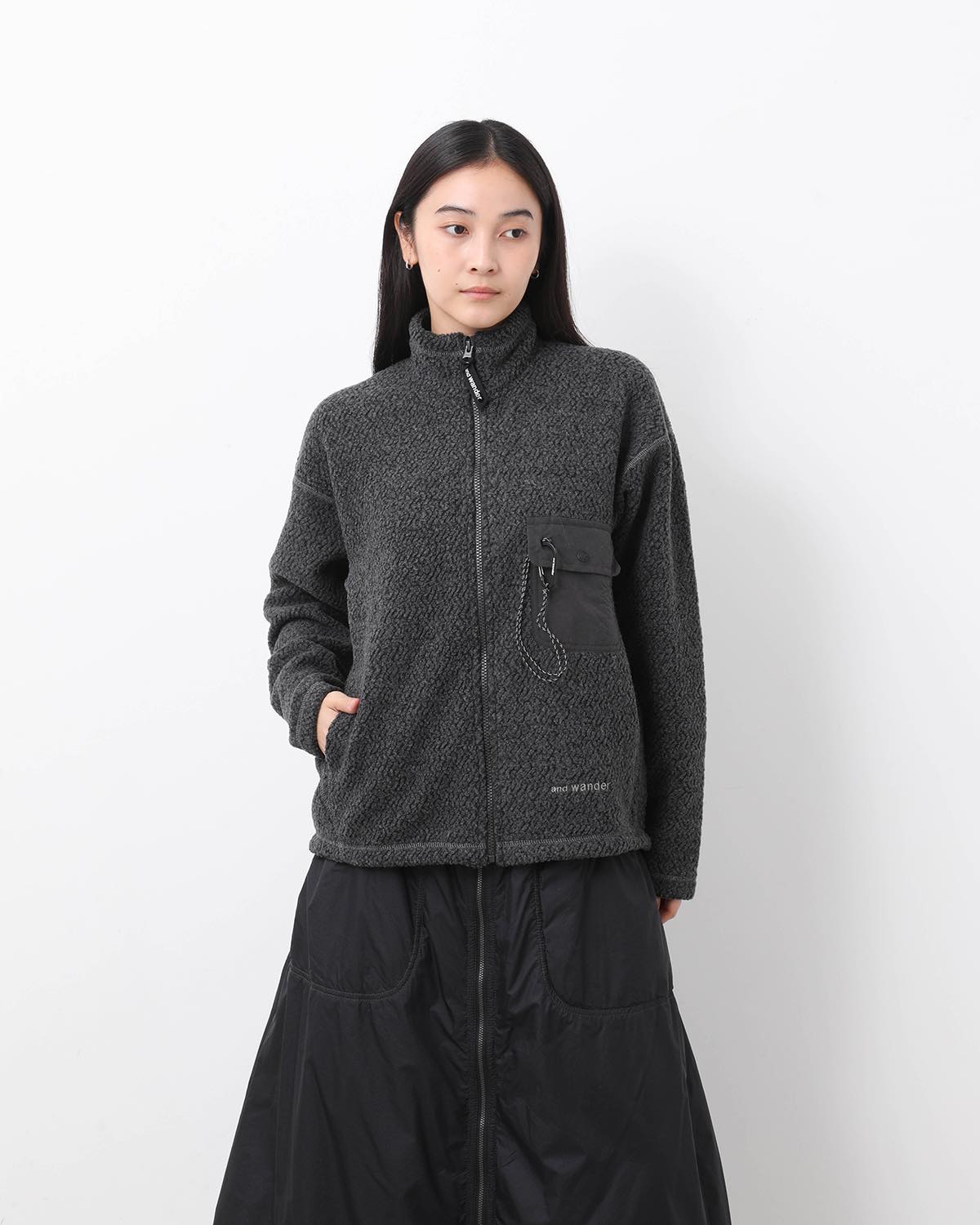 RE WOOL JQ STAND ZIP (WOMEN'S)