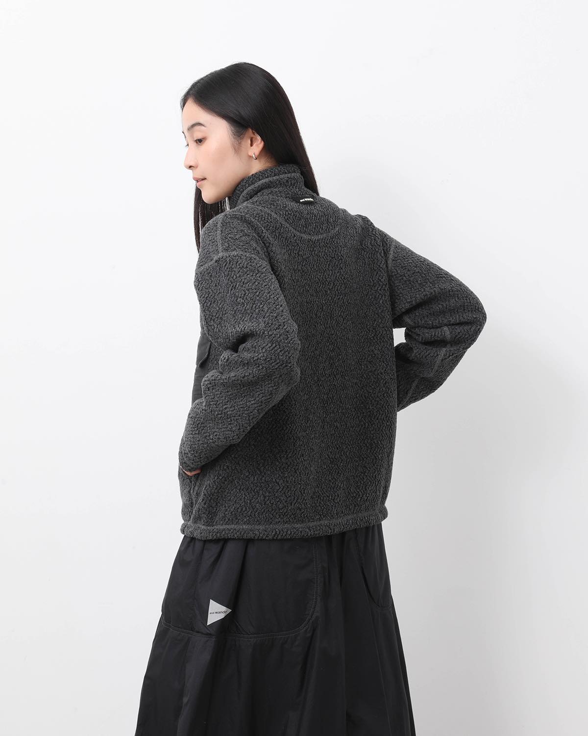 RE WOOL JQ STAND ZIP (WOMEN'S)