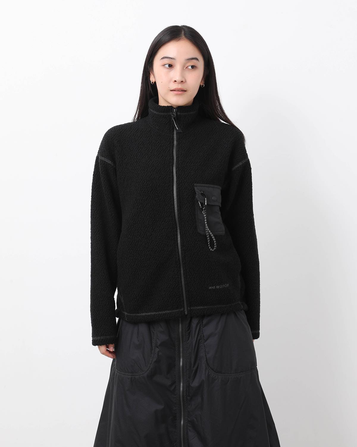 RE WOOL JQ STAND ZIP (WOMEN'S)