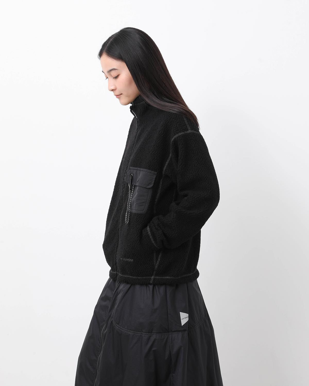 RE WOOL JQ STAND ZIP (WOMEN'S)