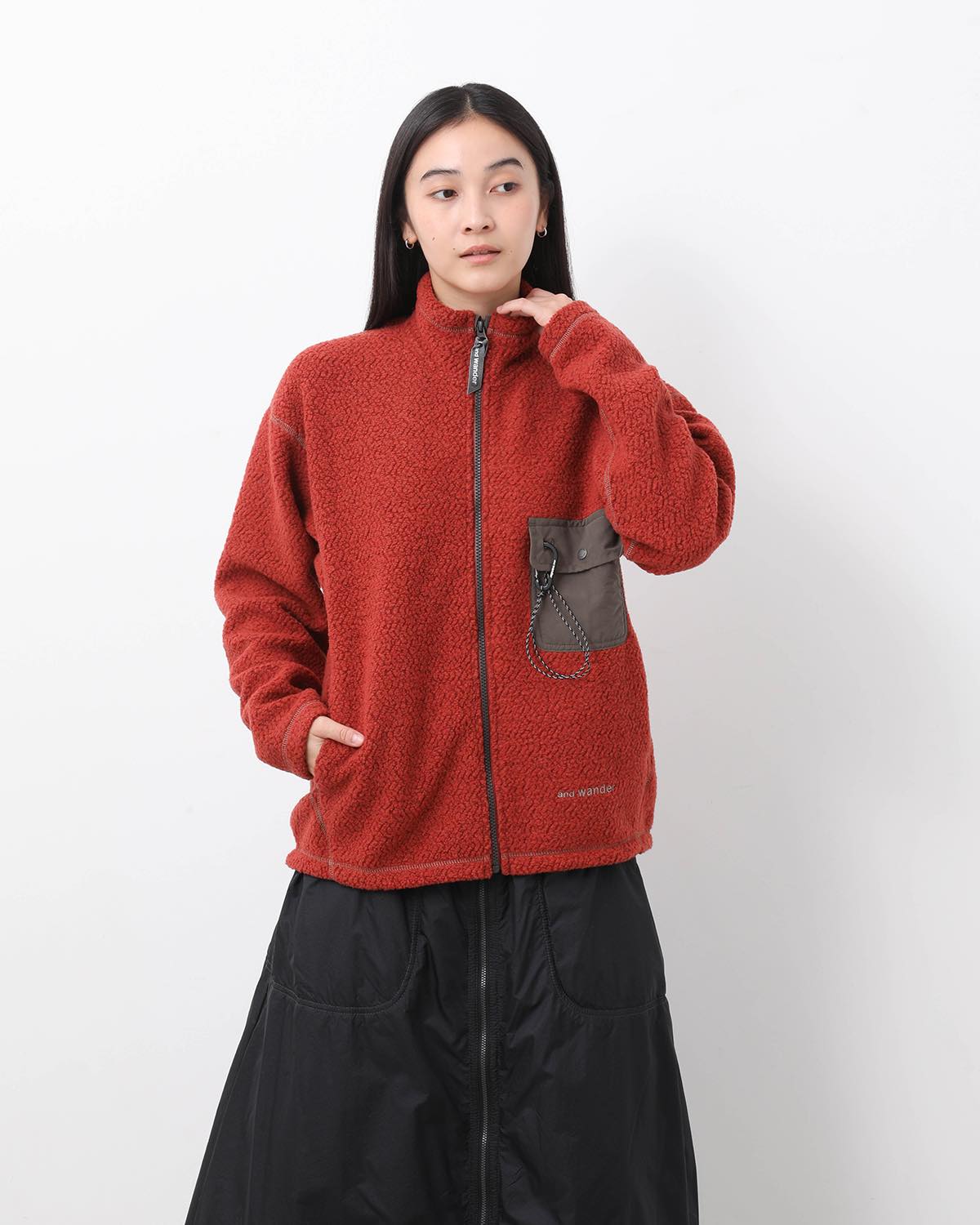 RE WOOL JQ STAND ZIP (WOMEN'S)