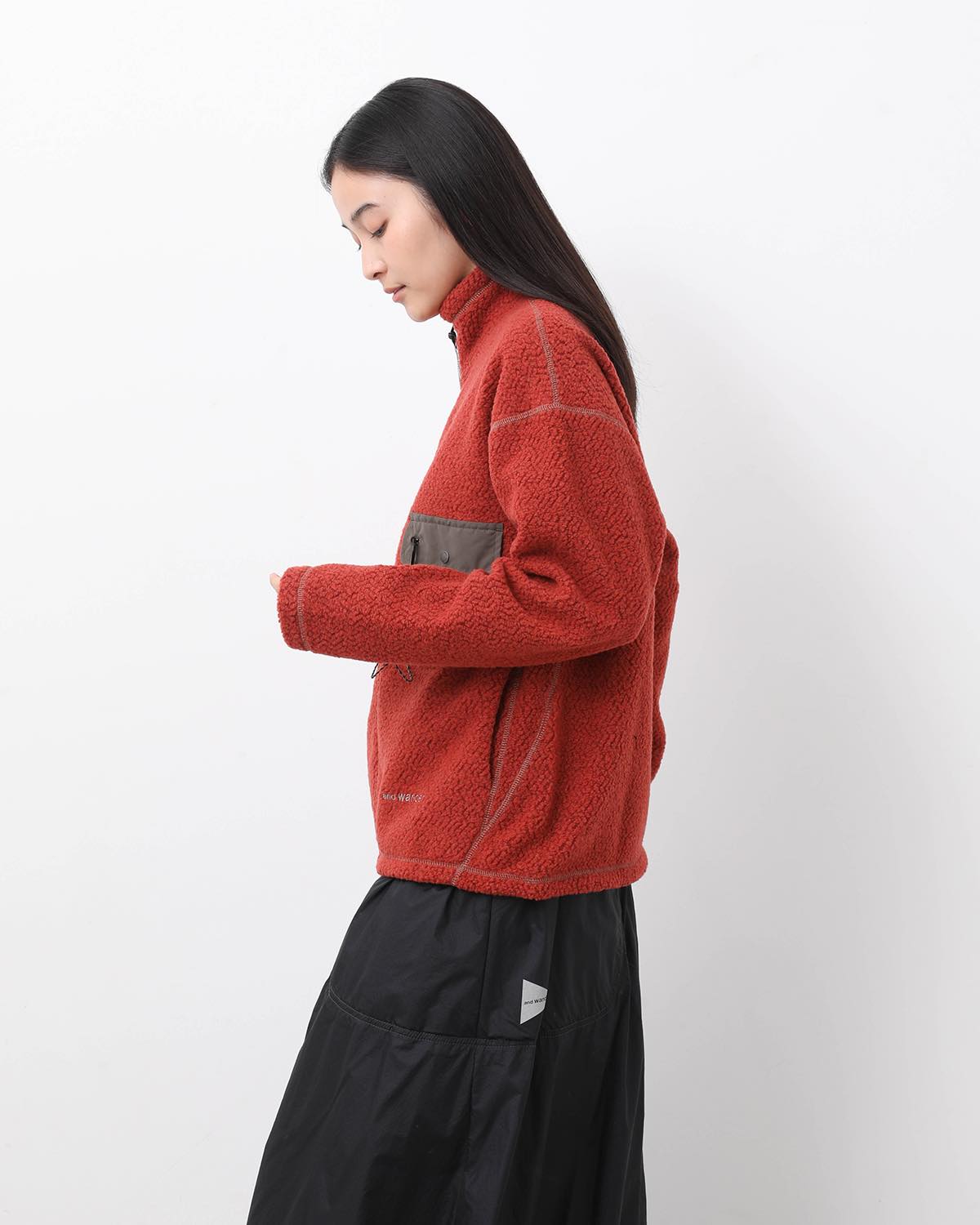 RE WOOL JQ STAND ZIP (WOMEN'S)