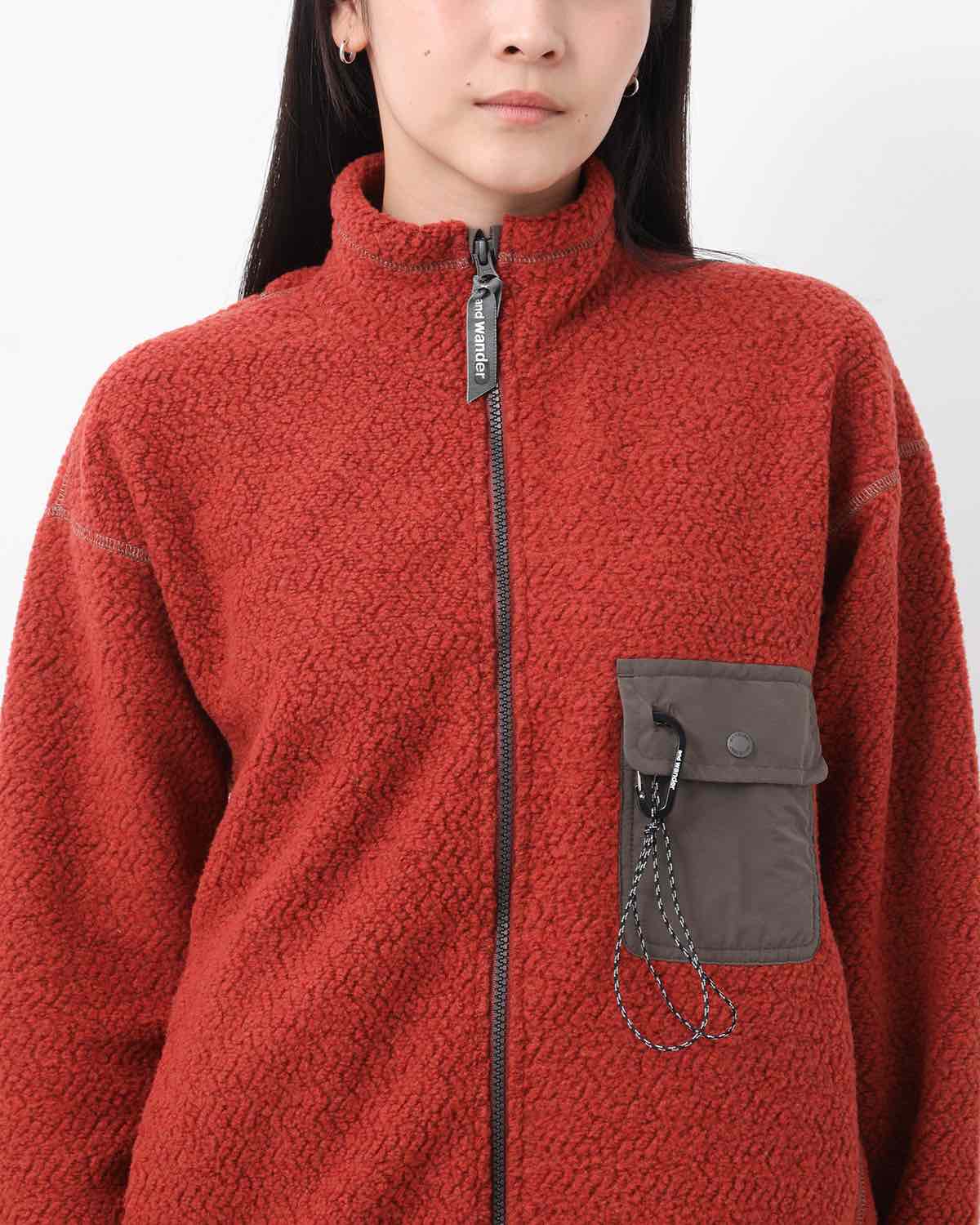 RE WOOL JQ STAND ZIP (WOMEN'S)
