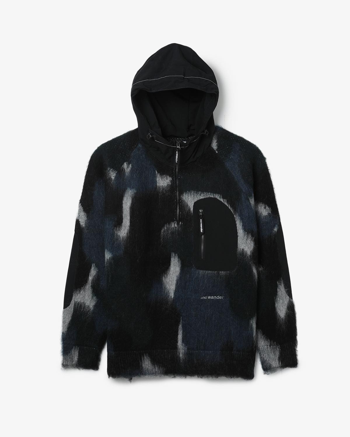 MIX COLOR SHAGGY KNIT HOODIE (WOMEN'S)