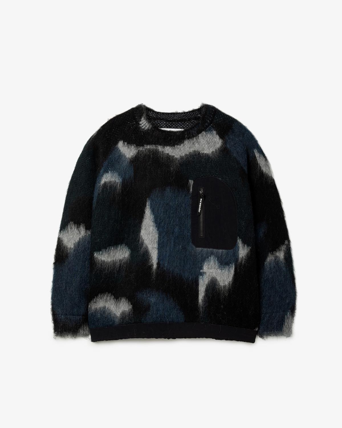 MIX COLOR SHAGGY KNIT SWEATER (WOMEN'S)
