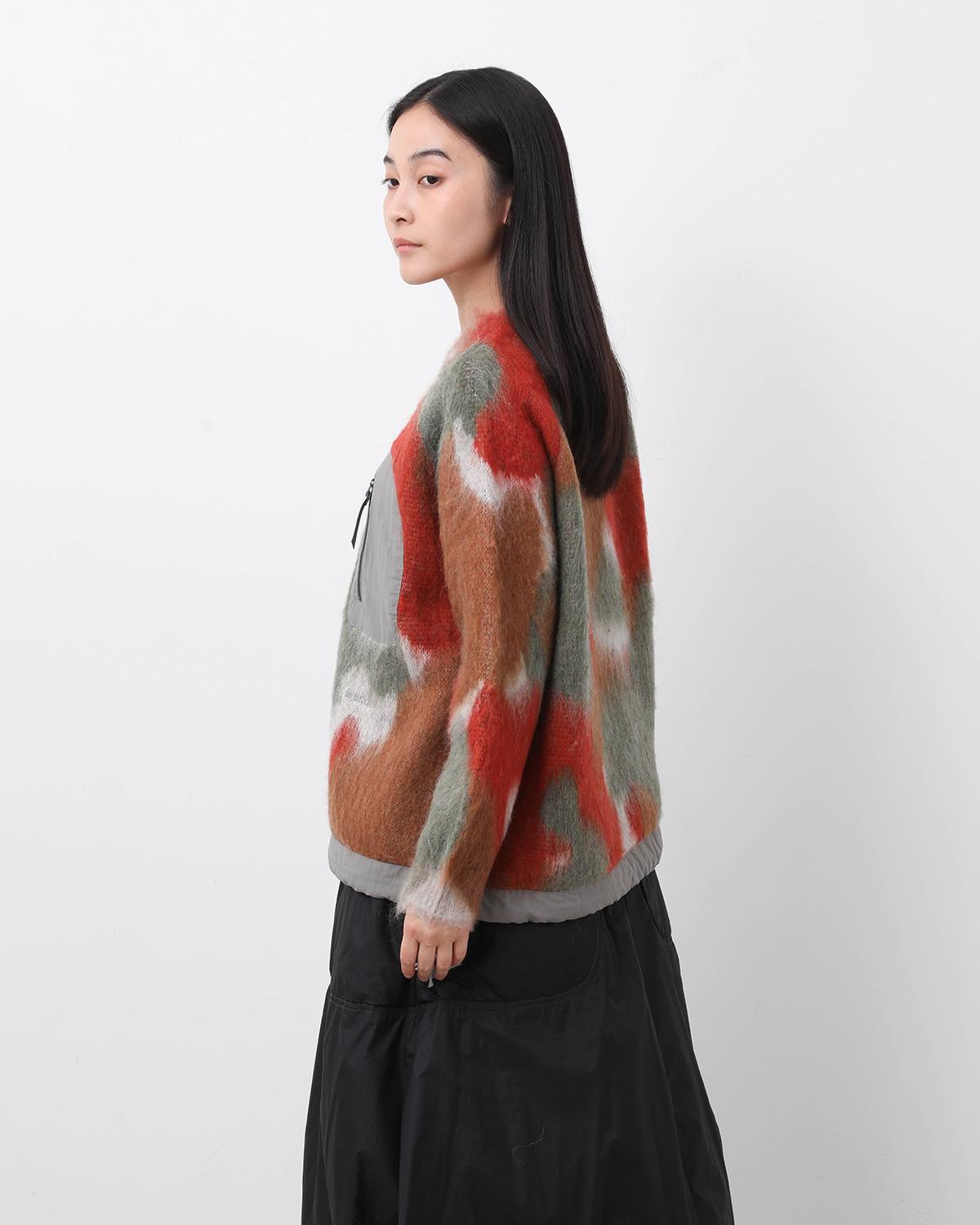 MIX COLOR SHAGGY KNIT SWEATER (WOMEN'S)