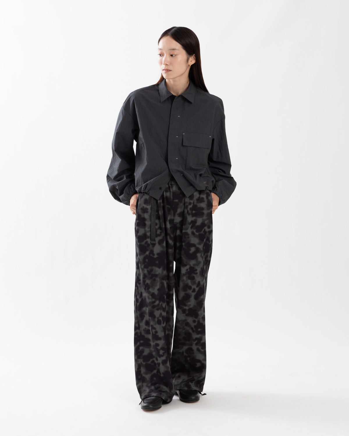 PRINTED SATIN PANTS