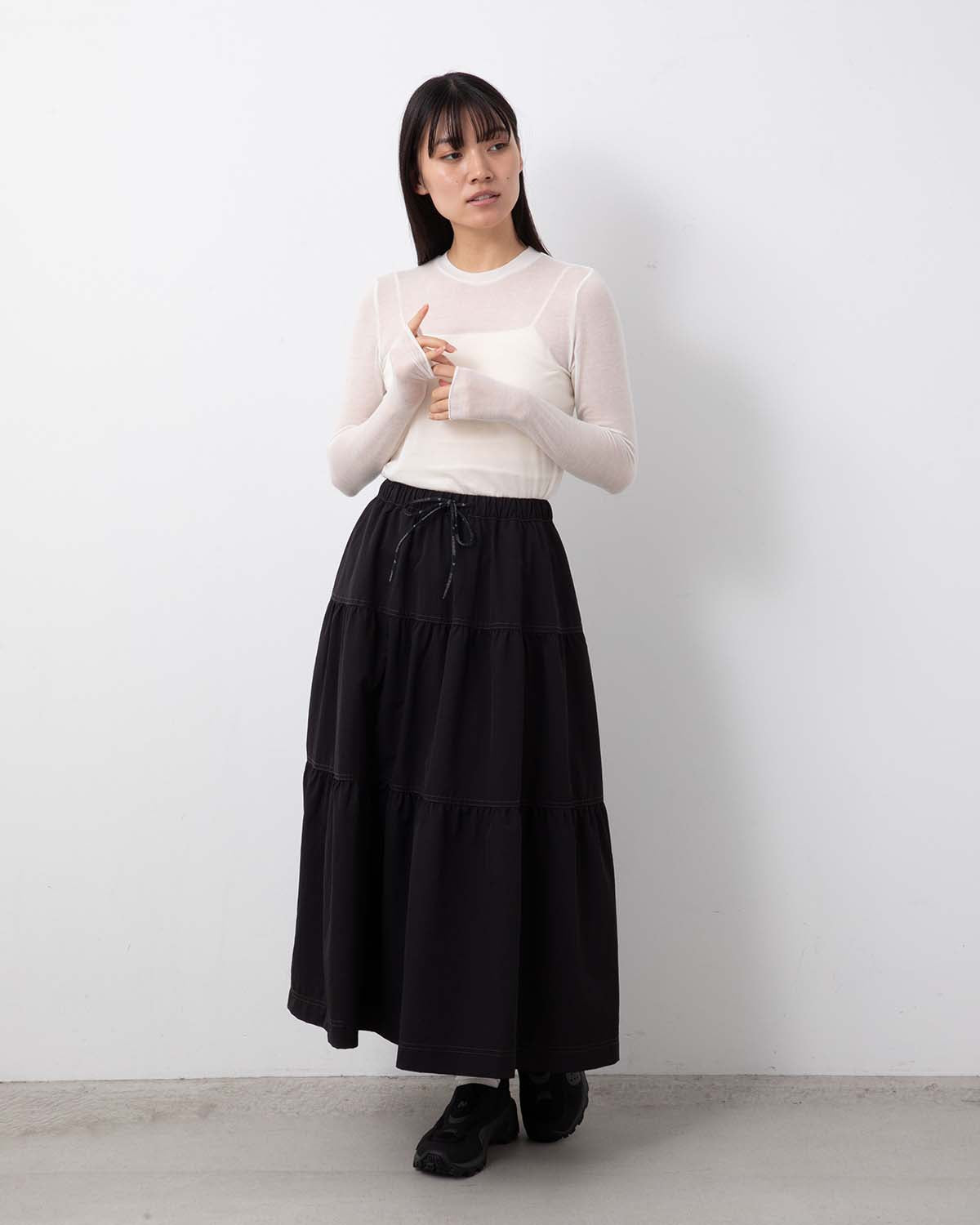 CRINKLED NYLON SKIRT 2 (W)