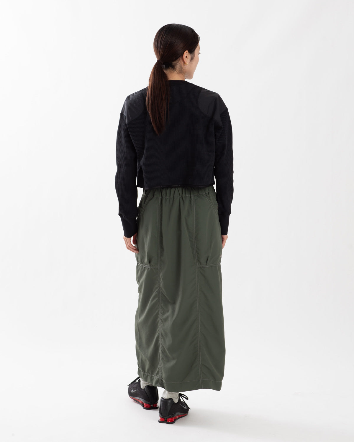 CRINKLED NYLON SKIRT (W)