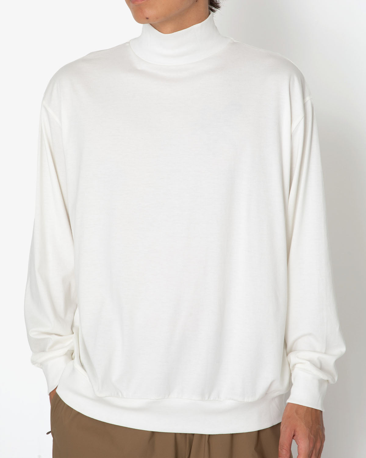 SILK COTTON 20/80 HIGH-NECK L/S