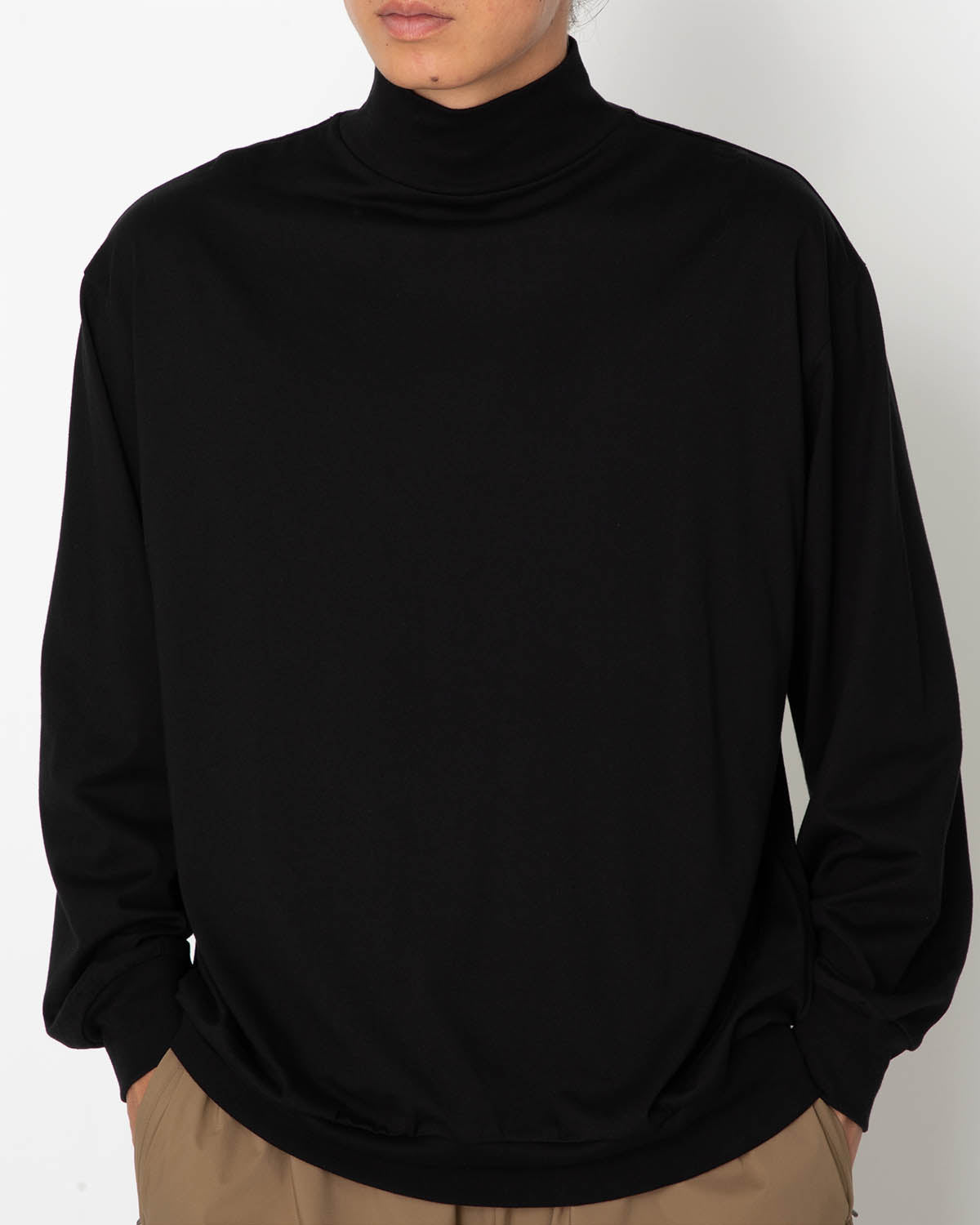 SILK COTTON 20/80 HIGH-NECK L/S