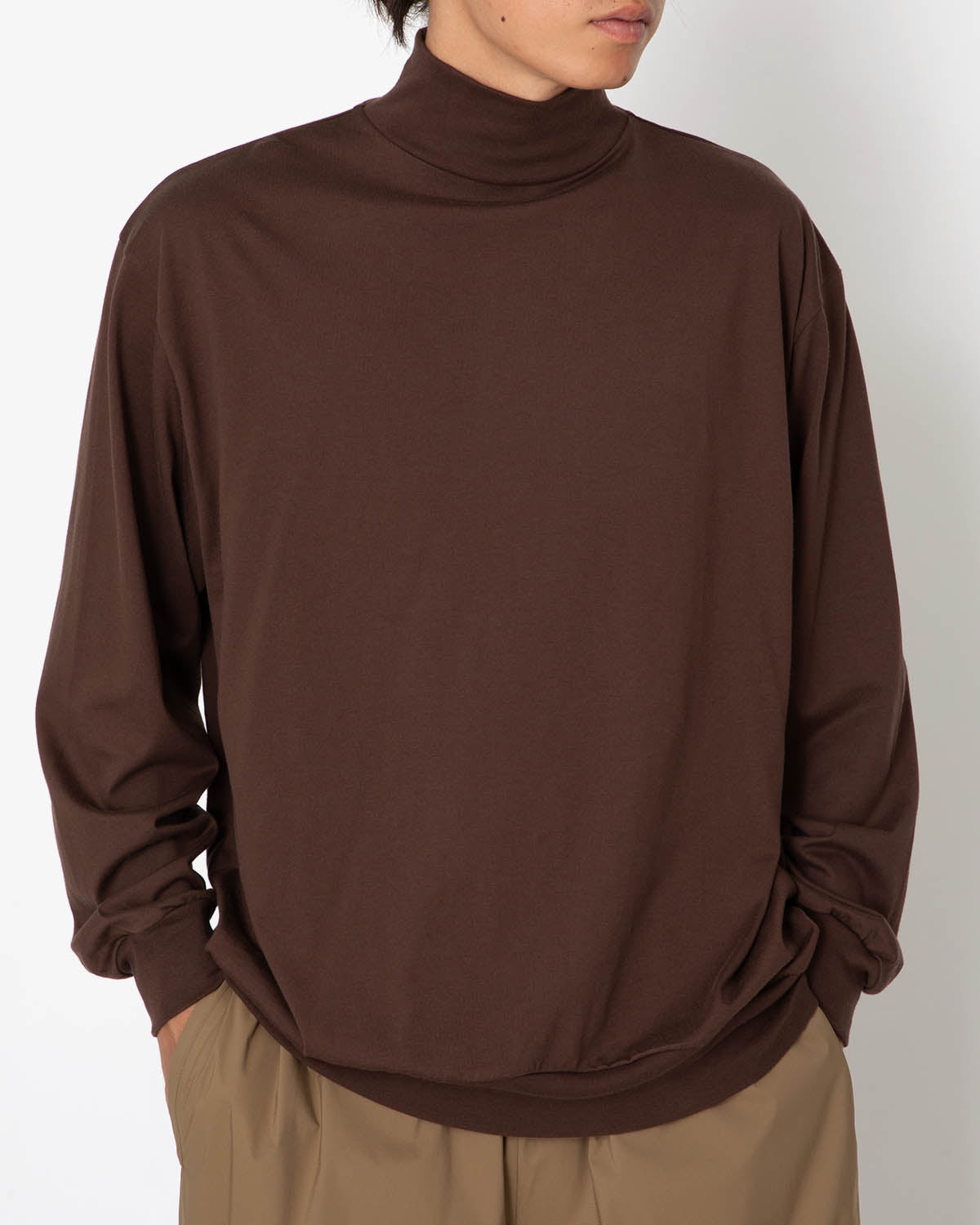 SILK COTTON 20/80 HIGH-NECK L/S