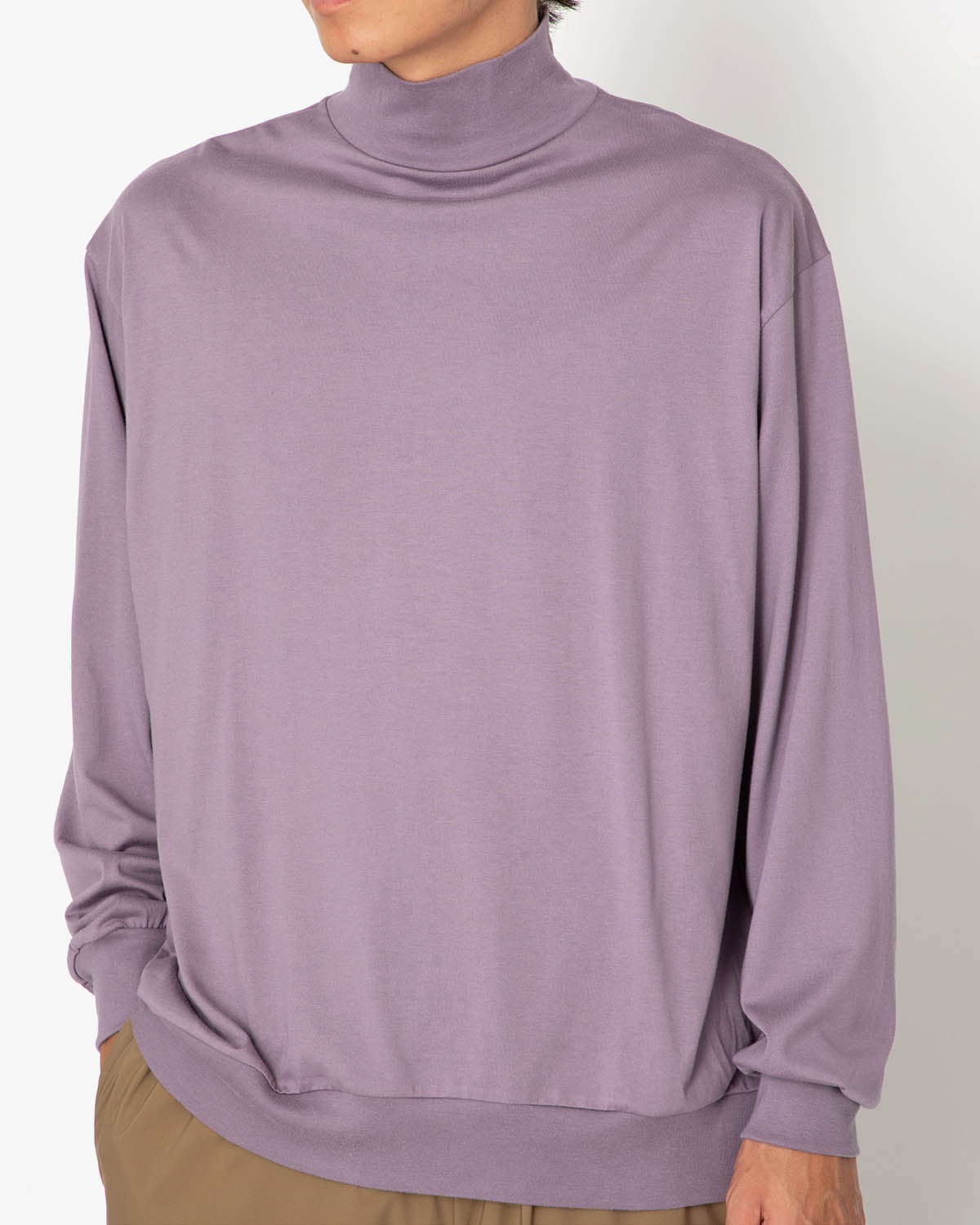 SILK COTTON 20/80 HIGH-NECK L/S