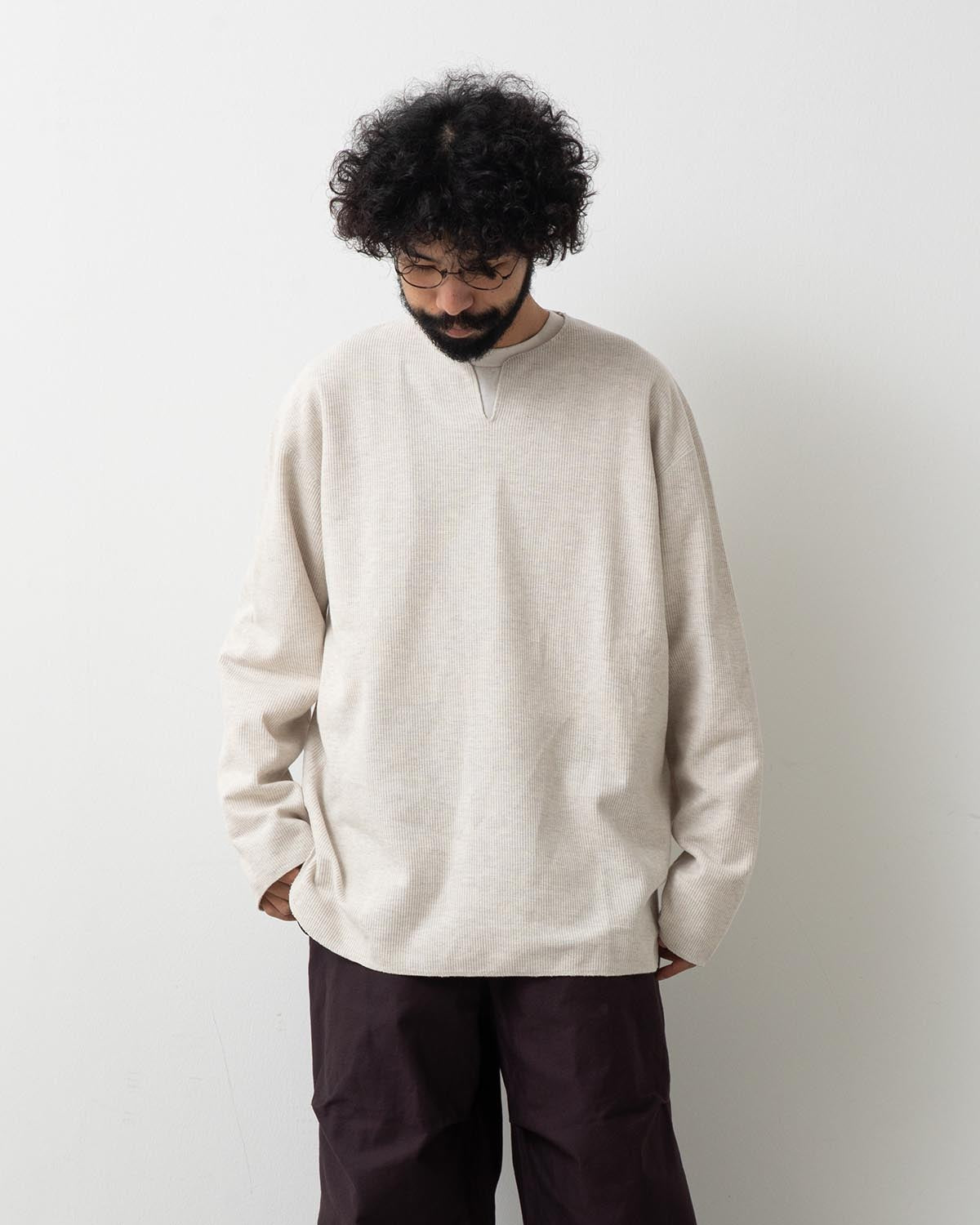 ROUGH&SMOOTH THERMAL OVER NECK L/S