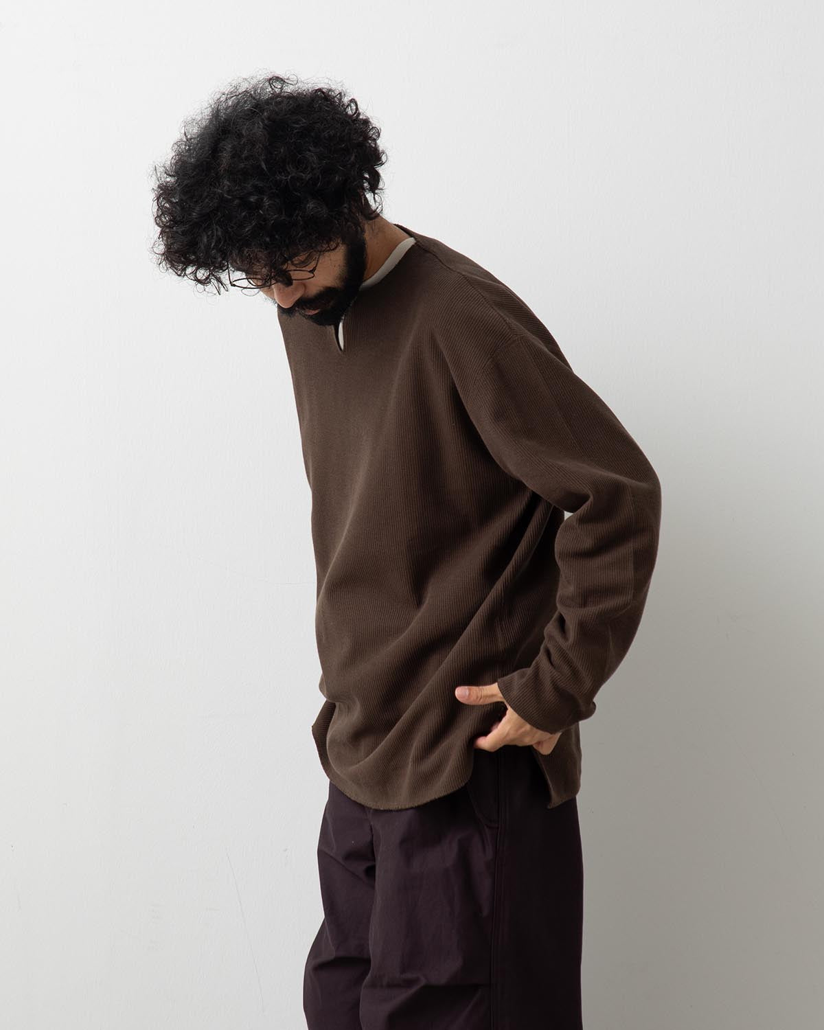 ROUGH&SMOOTH THERMAL OVER NECK L/S