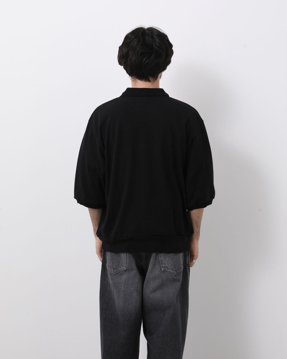 CO/SILK NEP SKIPPER CROPPED SLEEVE