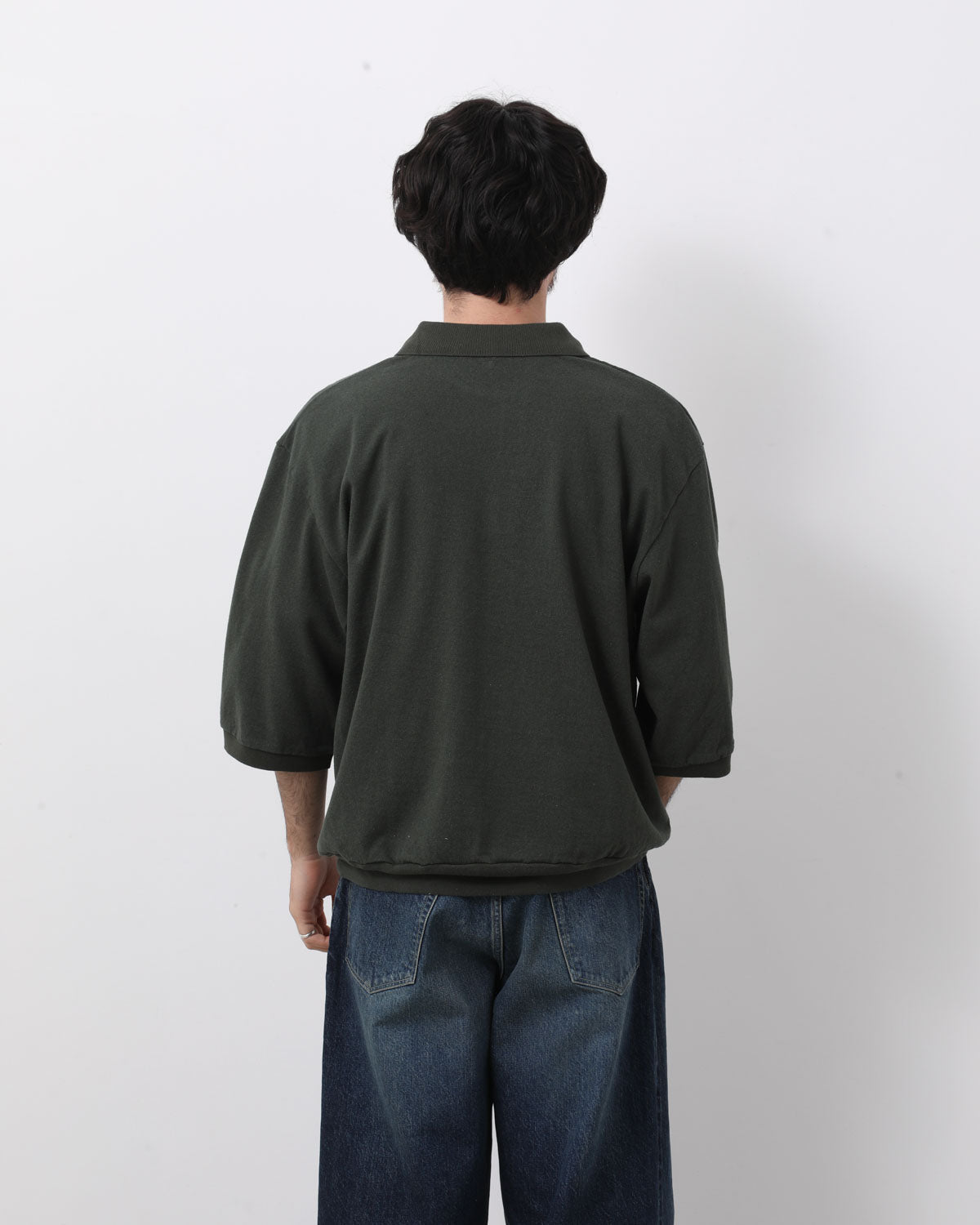 CO/SILK NEP SKIPPER CROPPED SLEEVE