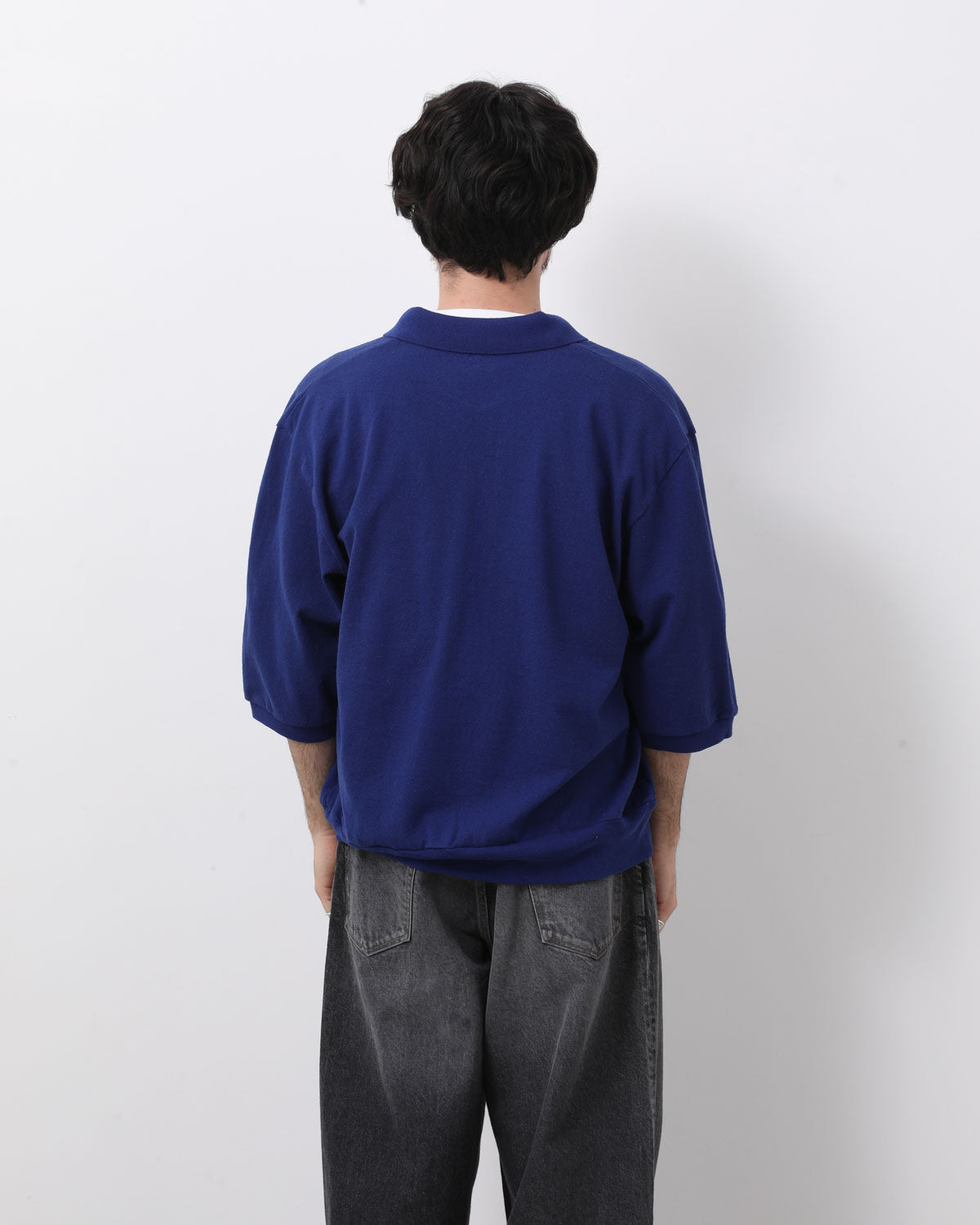 CO/SILK NEP SKIPPER CROPPED SLEEVE