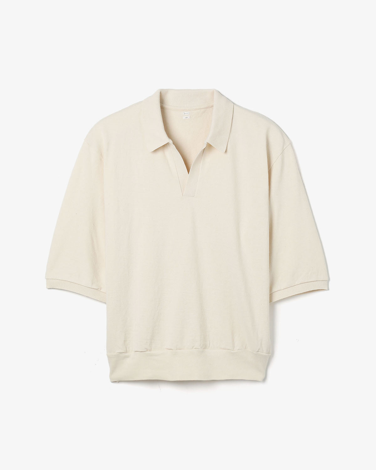 CO/SILK NEP SKIPPER CROPPED SLEEVE