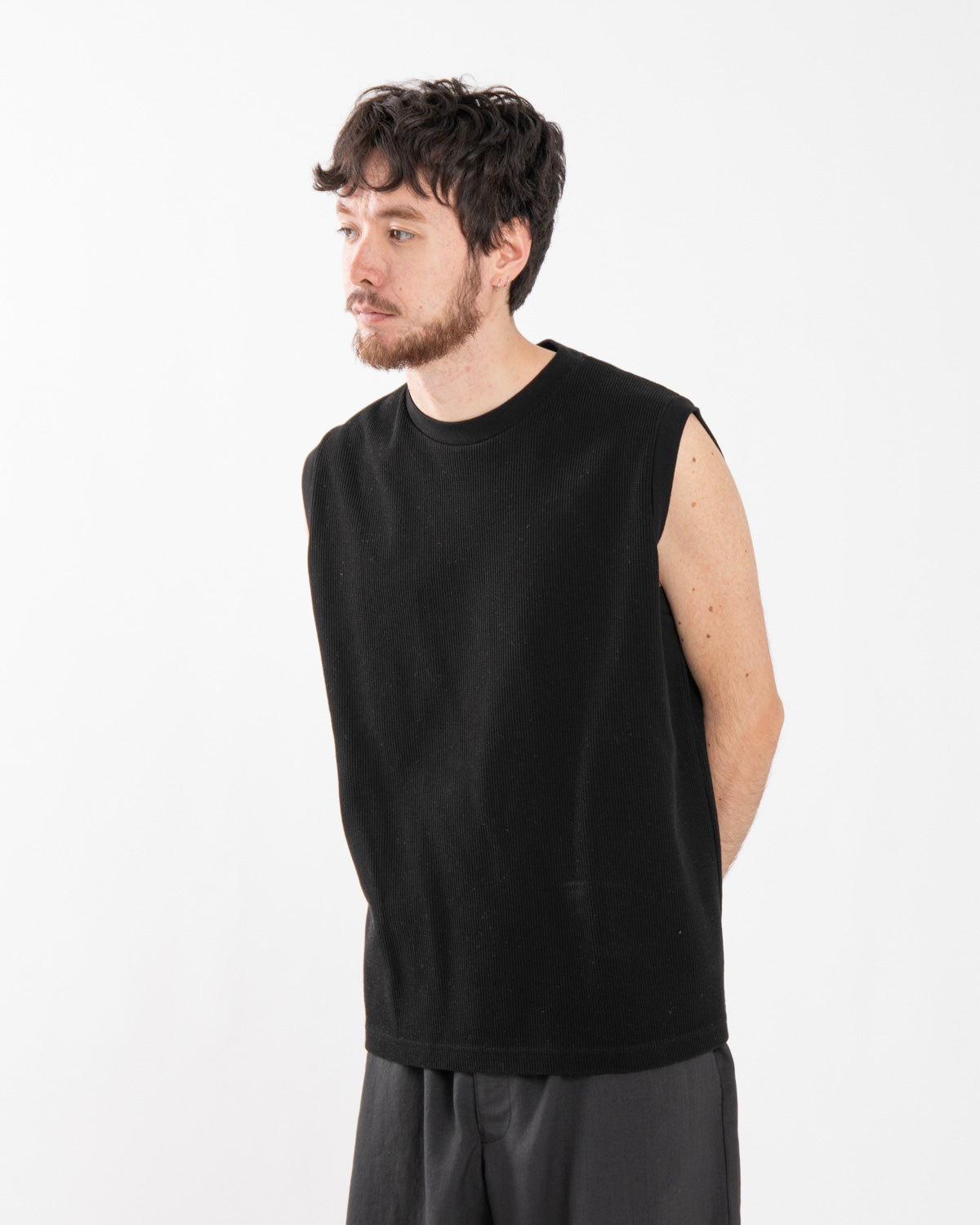 ROUGH&SMOOTH THERMAL SLEEVELESS