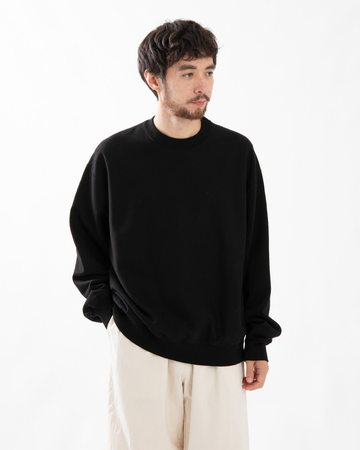 SOFT&HARD SWEAT CREW-NECK P/O WIDE