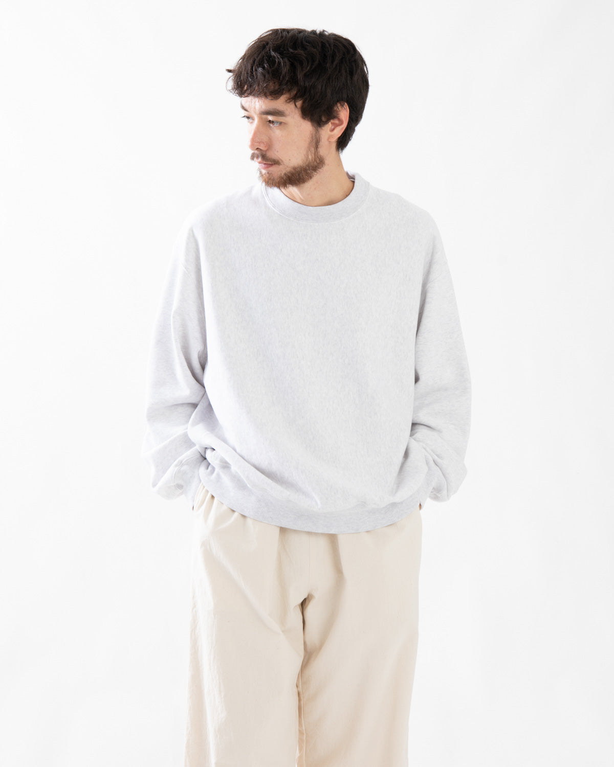 SOFT&HARD SWEAT CREW-NECK P/O WIDE