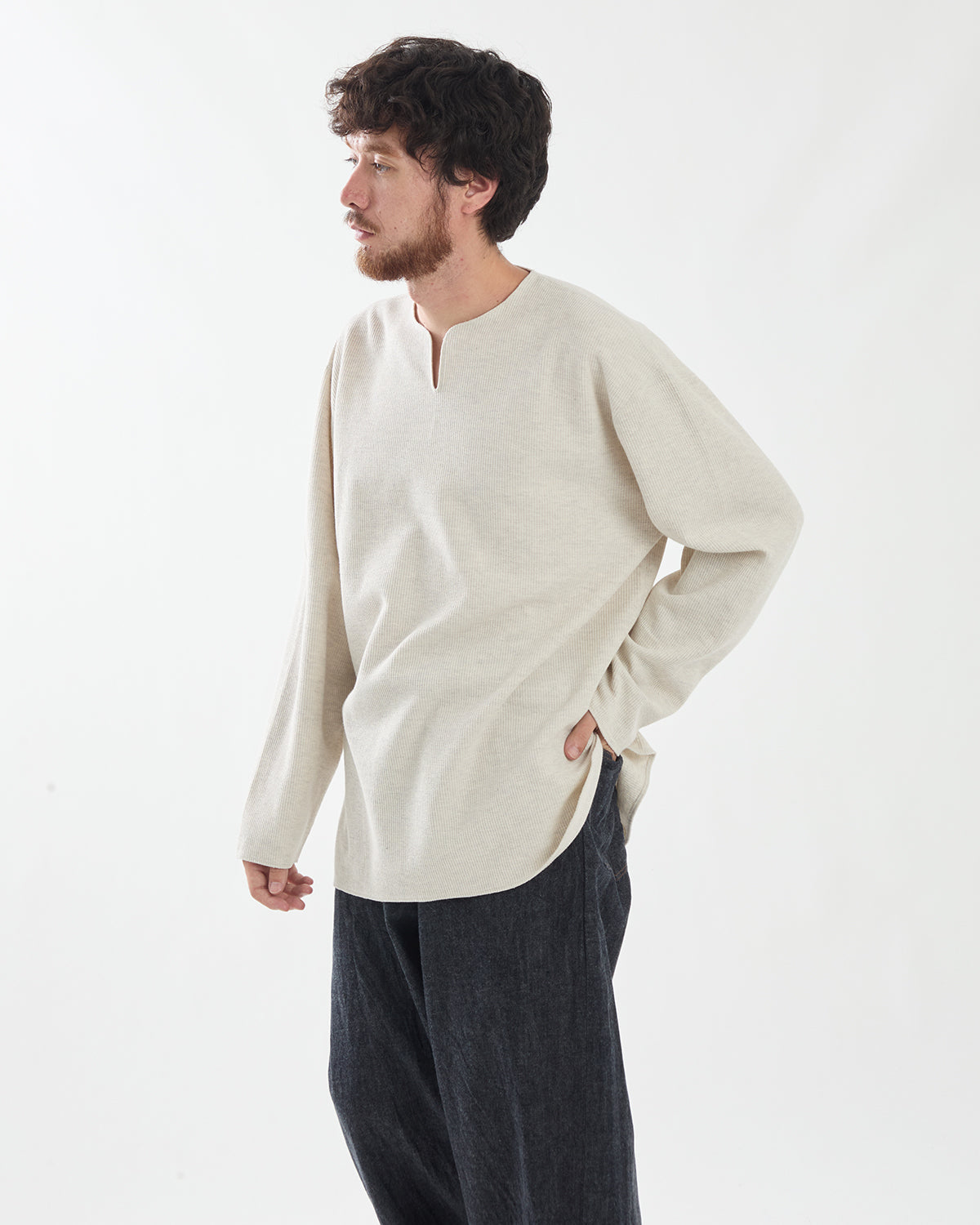 ROUGH&SMOOTH THERMAL OVER-NECK L/S