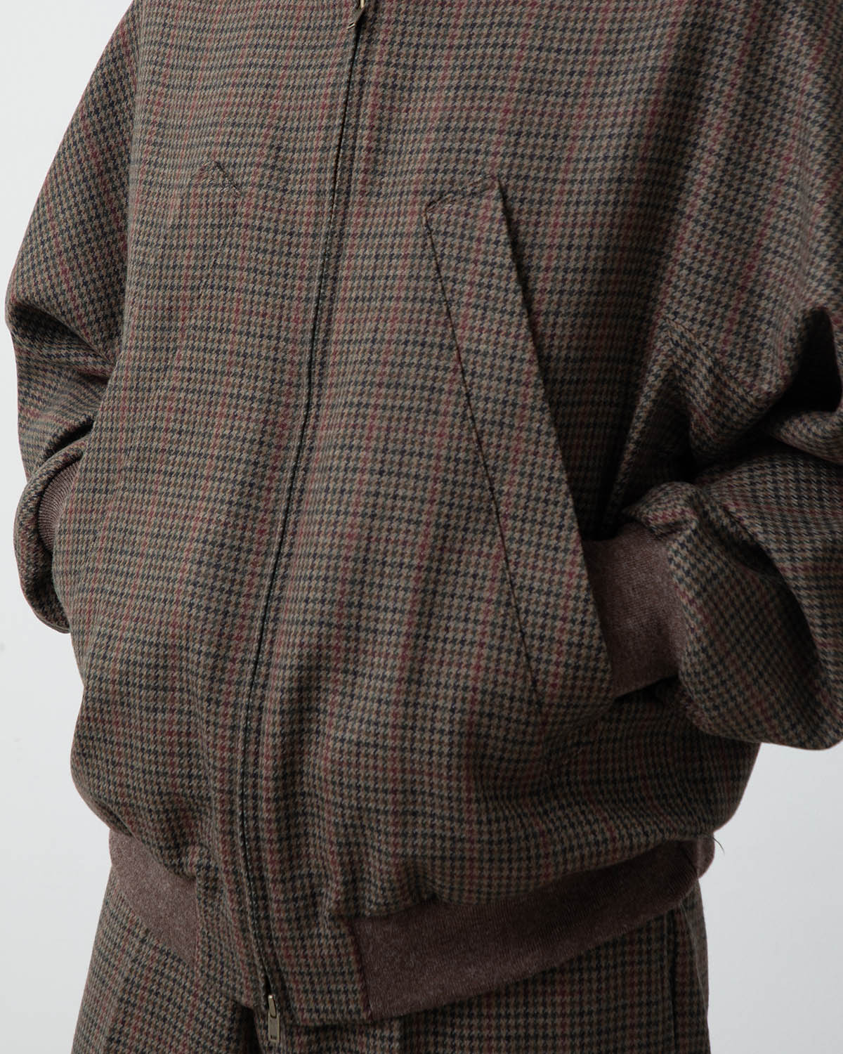 CLASSIC HOUNDSTOOTH HARRINGTON JACKET