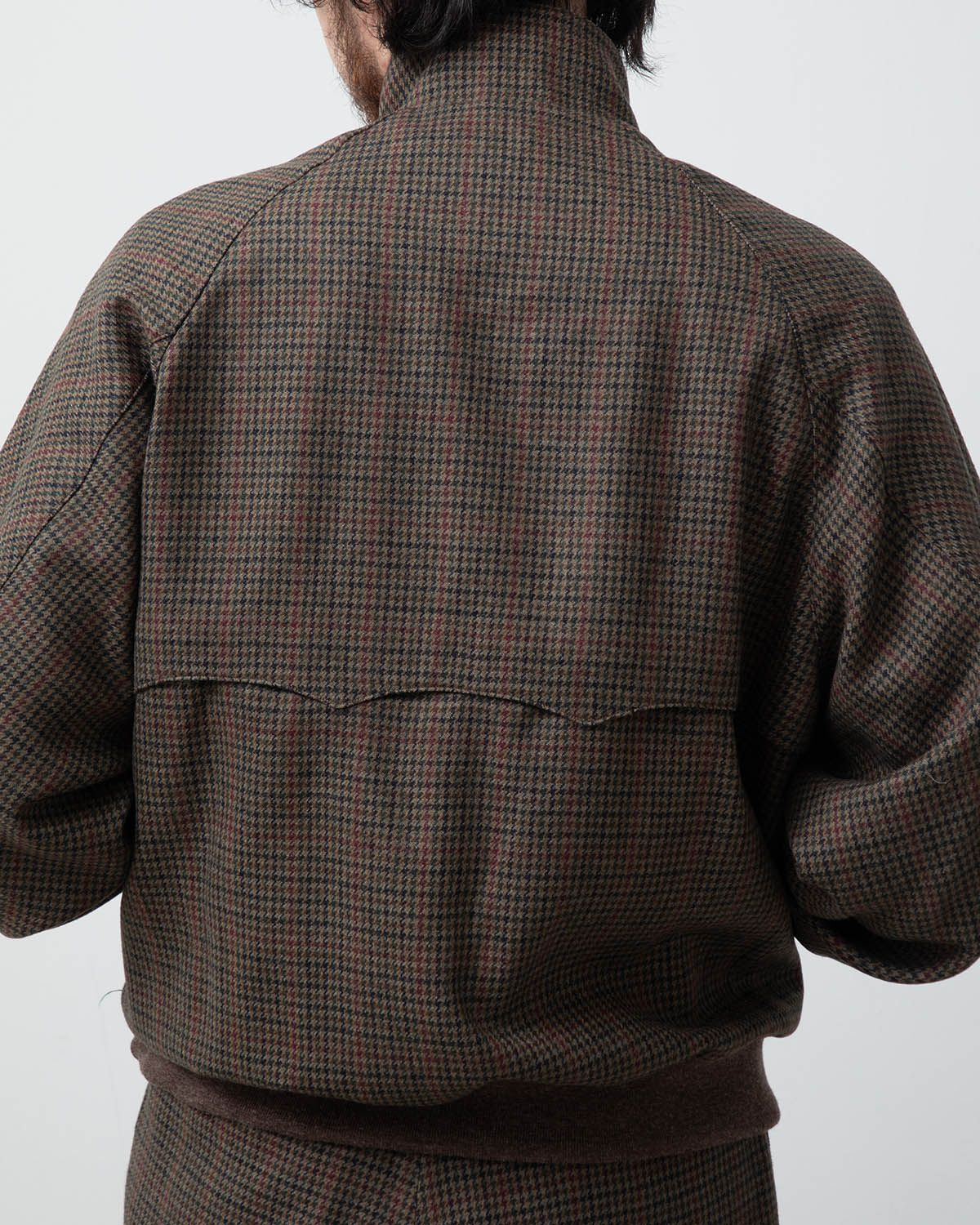 CLASSIC HOUNDSTOOTH HARRINGTON JACKET