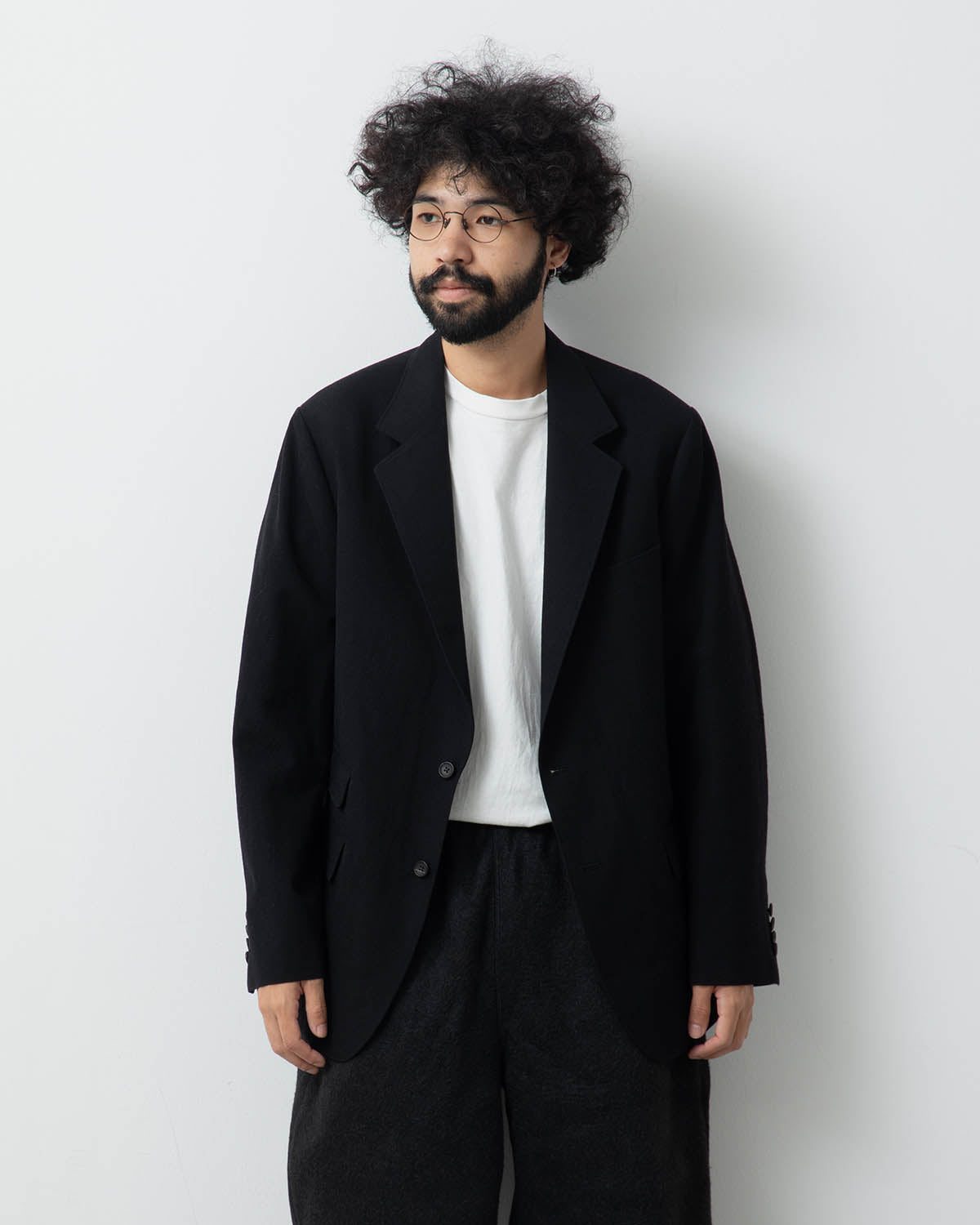 ROUGH WOOL GABARDINE 2B JACKET