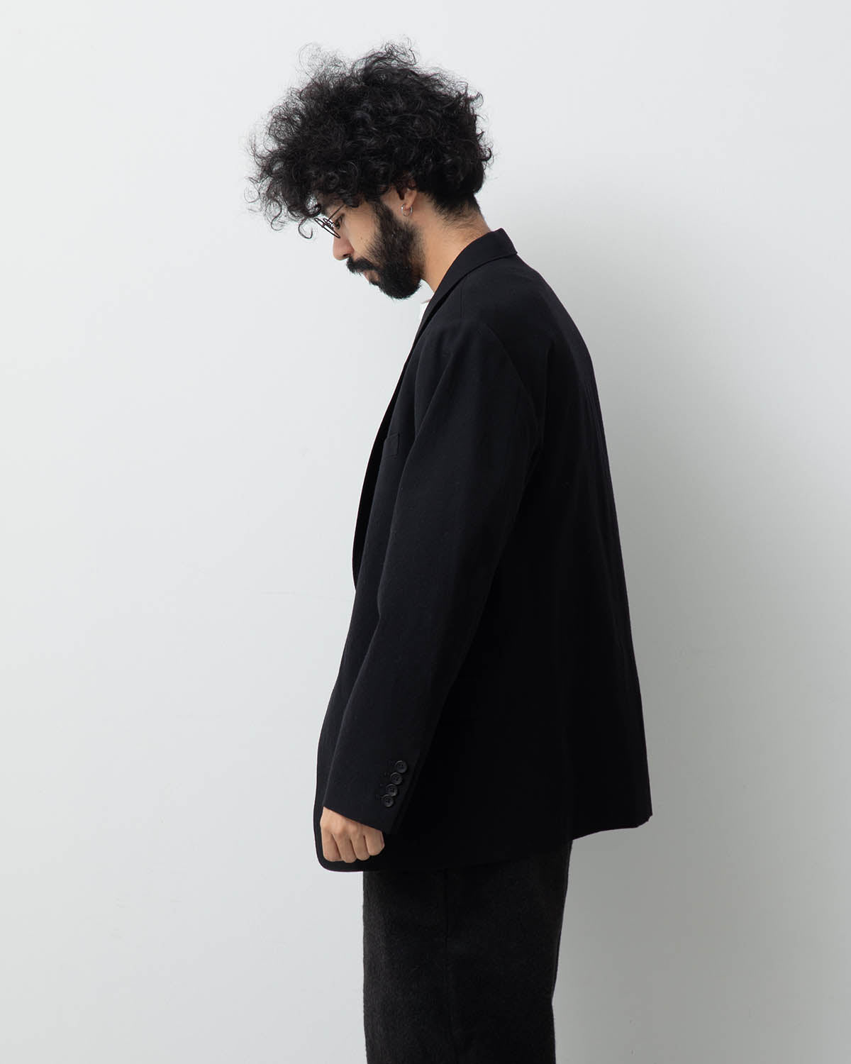 ROUGH WOOL GABARDINE 2B JACKET