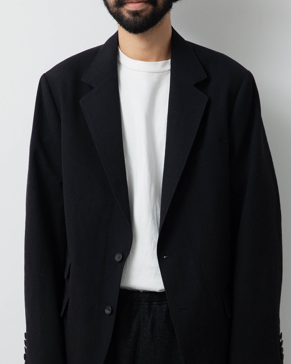 ROUGH WOOL GABARDINE 2B JACKET