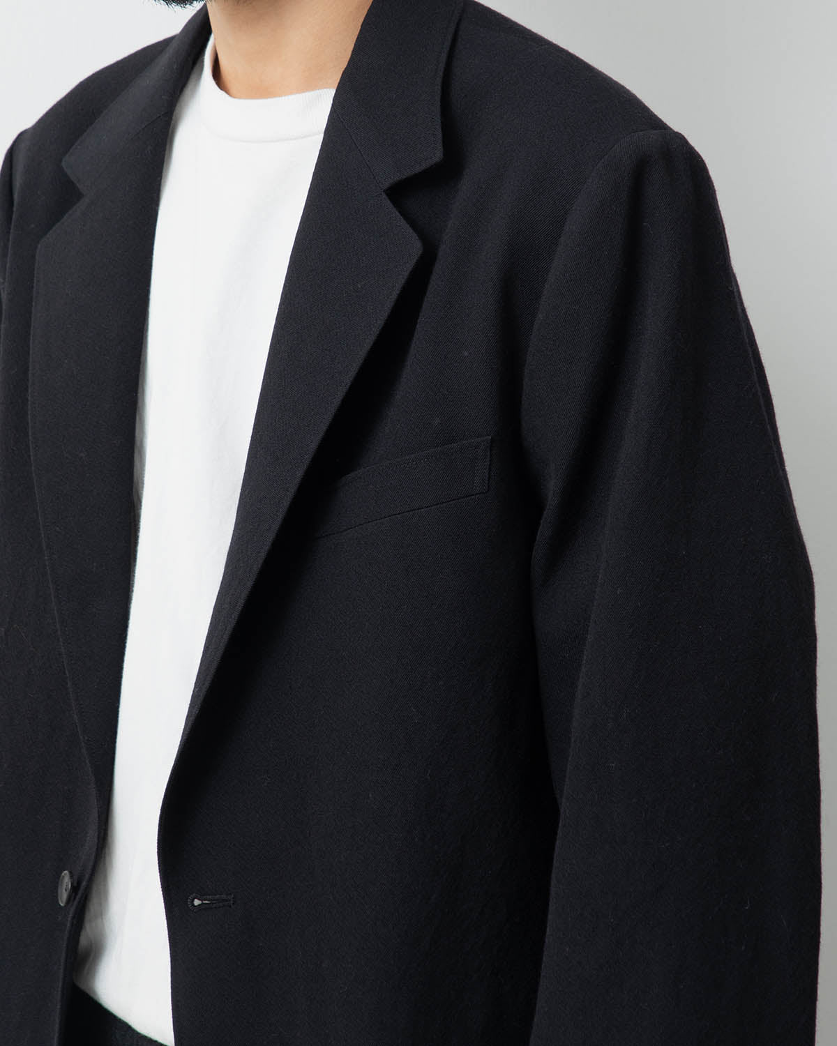 ROUGH WOOL GABARDINE 2B JACKET