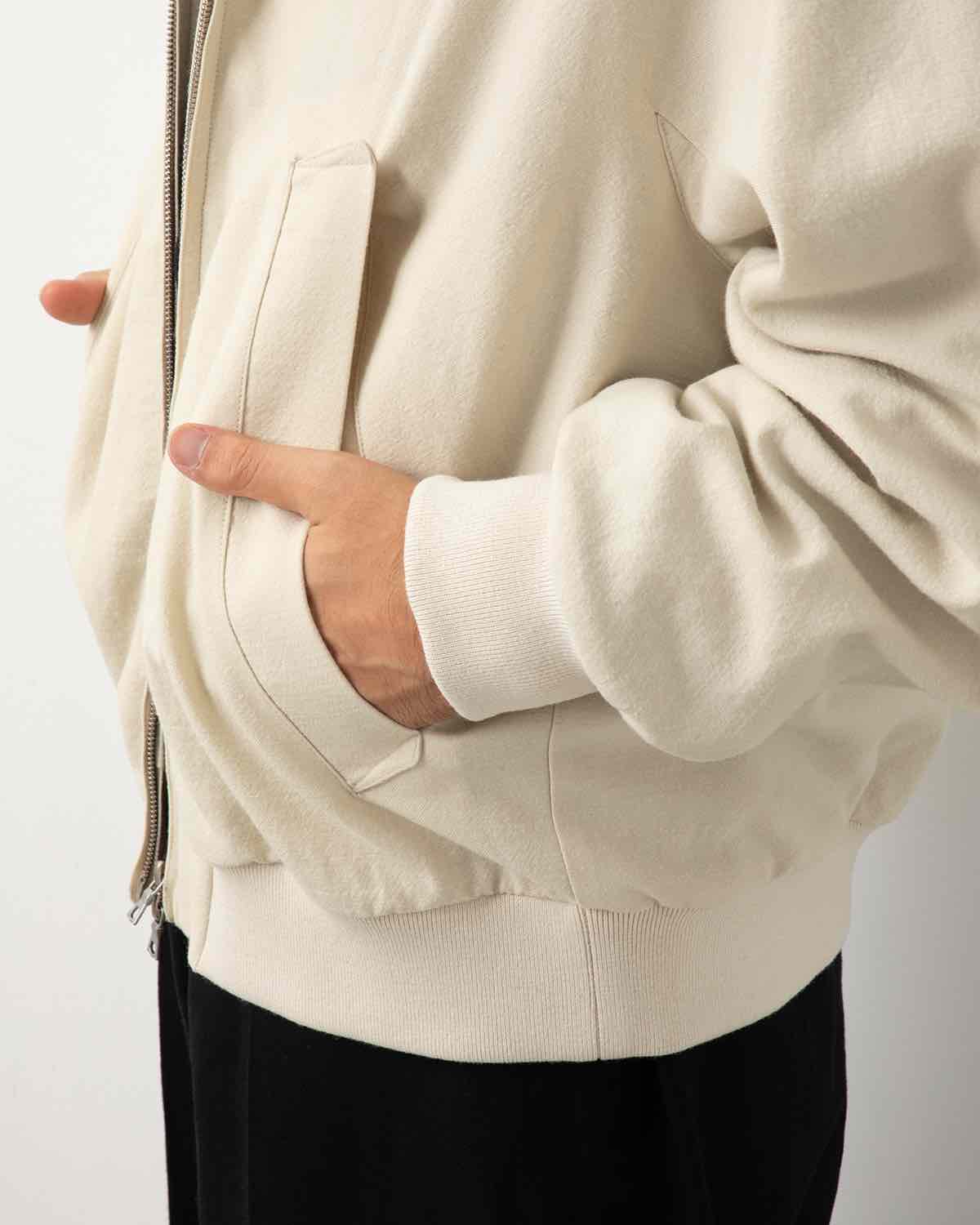 WOOL GABARDINE HARRINGTON JACKET