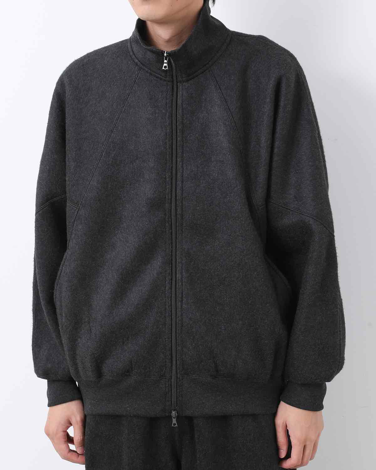 PE/SILK FLEECE TRACK JACKET