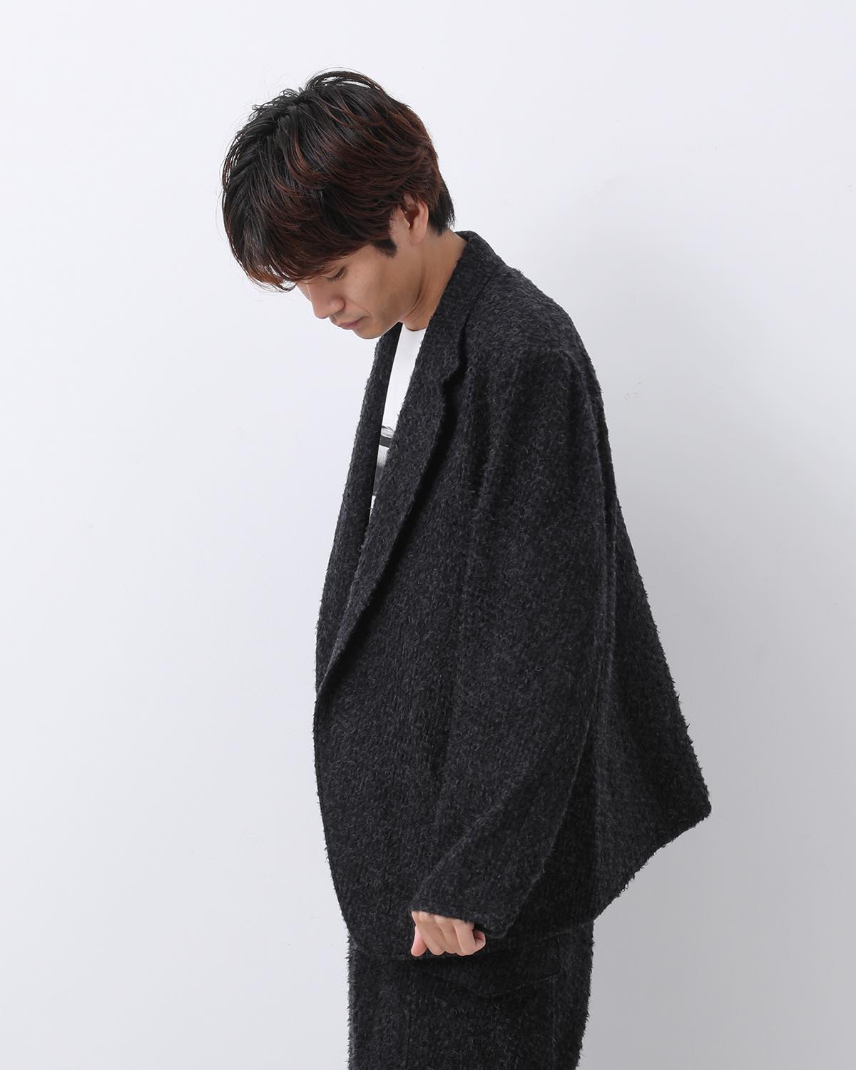 BRUSHED WOOL CARDIGAN JACKET
