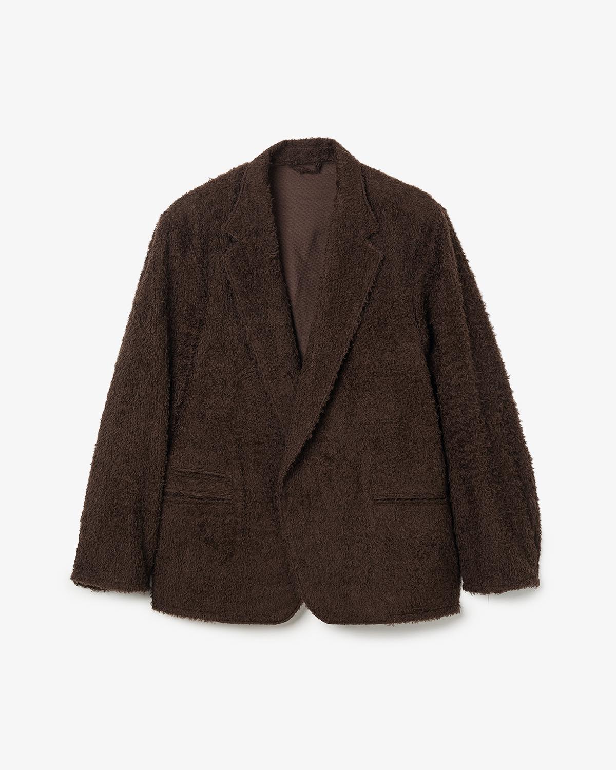 BRUSHED WOOL CARDIGAN JACKET
