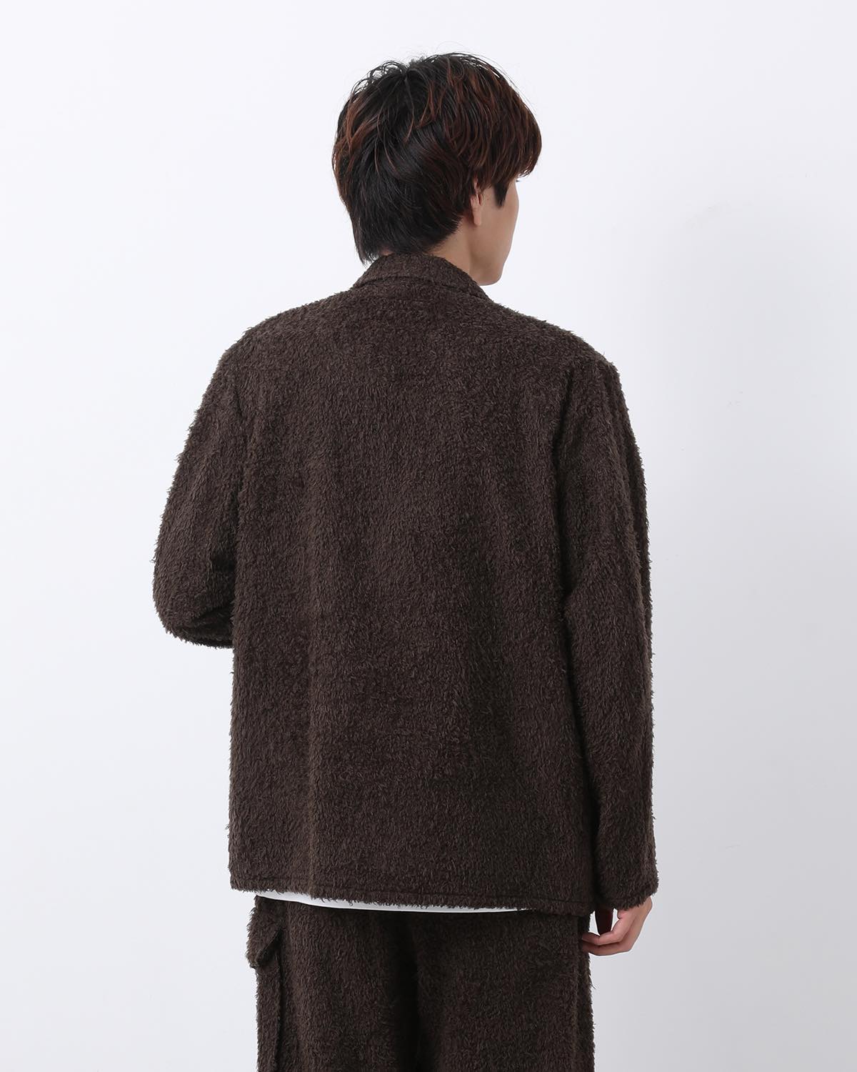 BRUSHED WOOL CARDIGAN JACKET