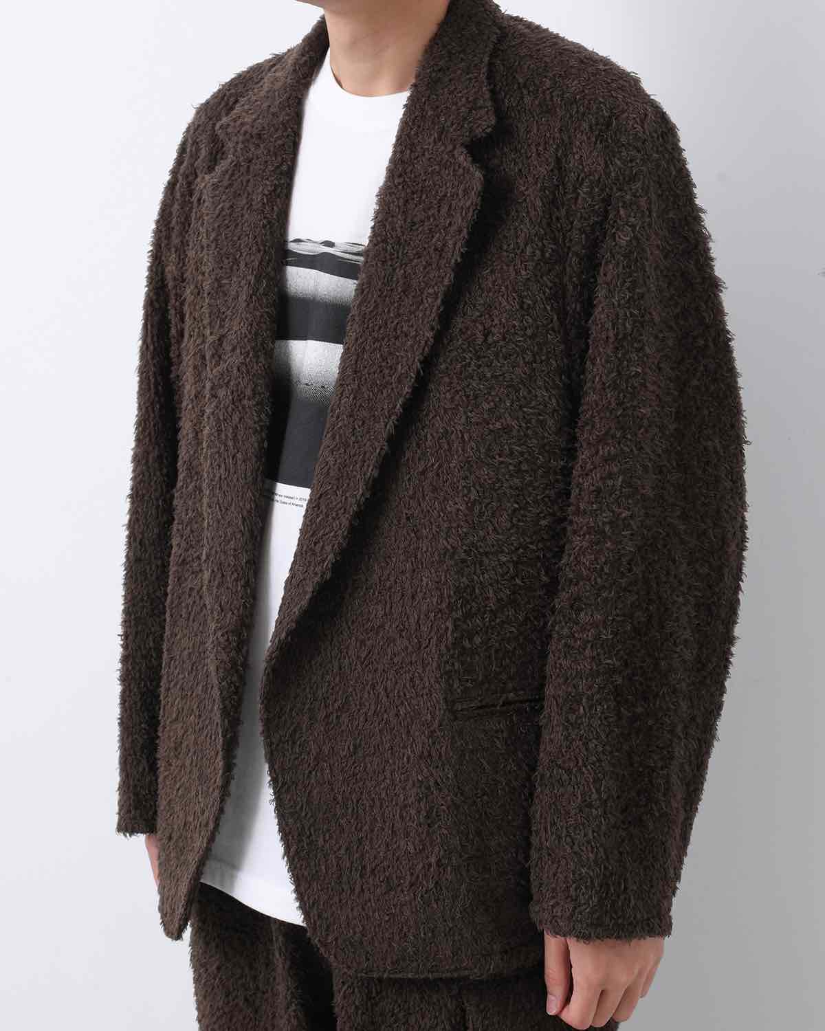BRUSHED WOOL CARDIGAN JACKET