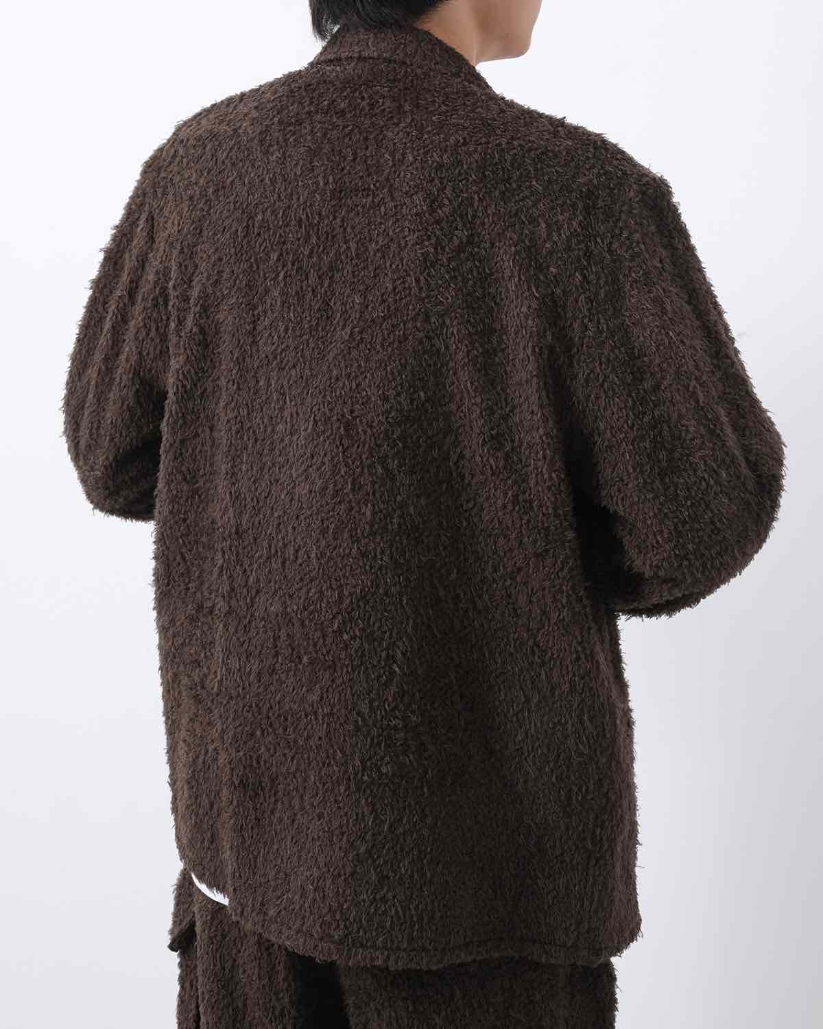 BRUSHED WOOL CARDIGAN JACKET