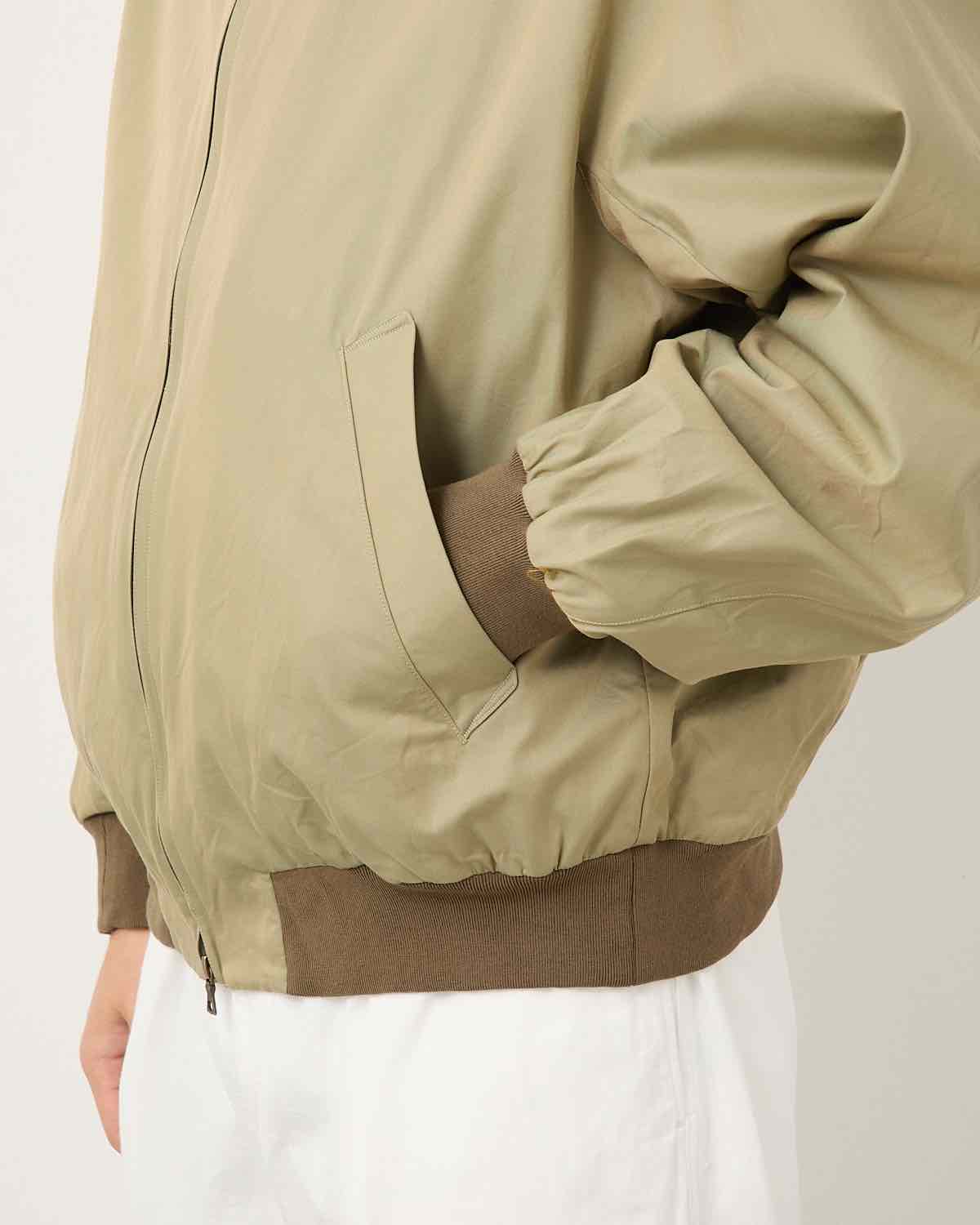 COTTON GAVARDINE HARRINGTON JACKET