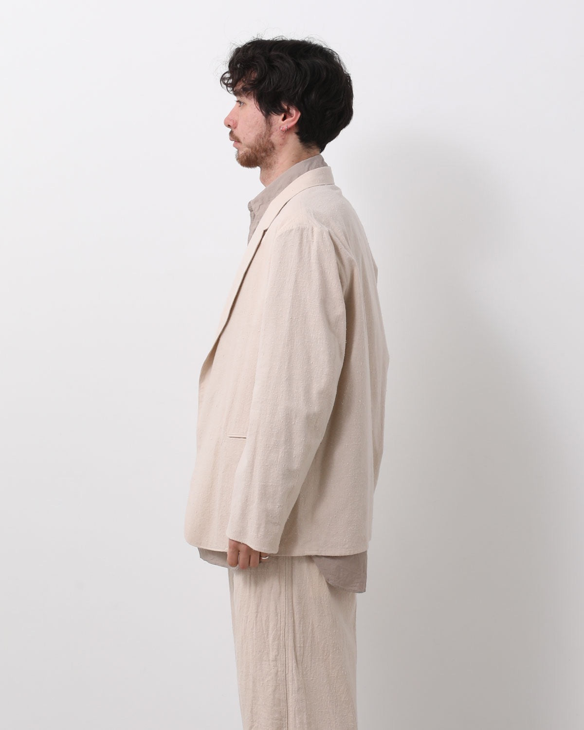 SILK/COTTON NEP CARDIGAN JACKET